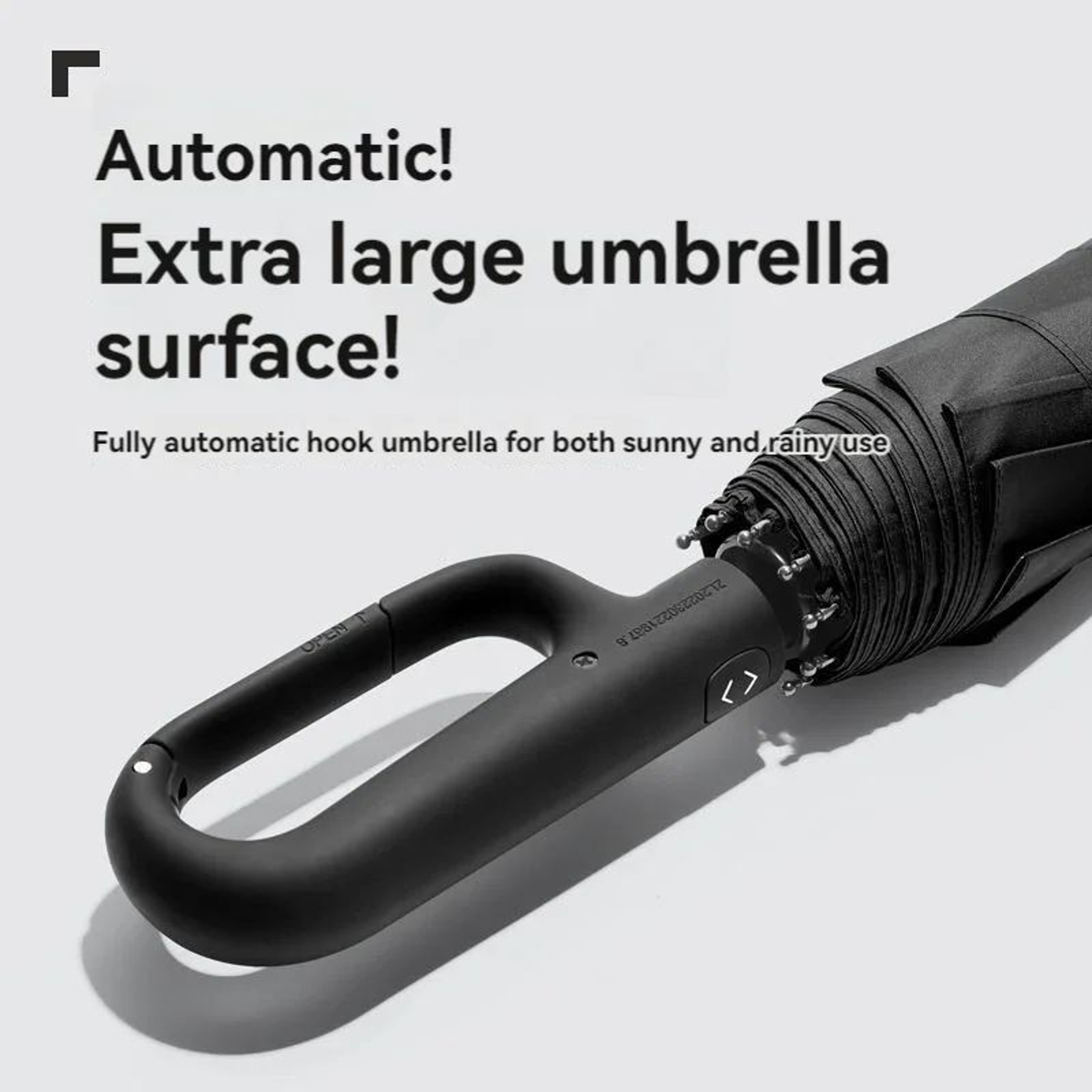 Extra Large Fully Automatic Double Umbrella With Ring Buckle Handle  Windproof Folding Sunshade  Ra