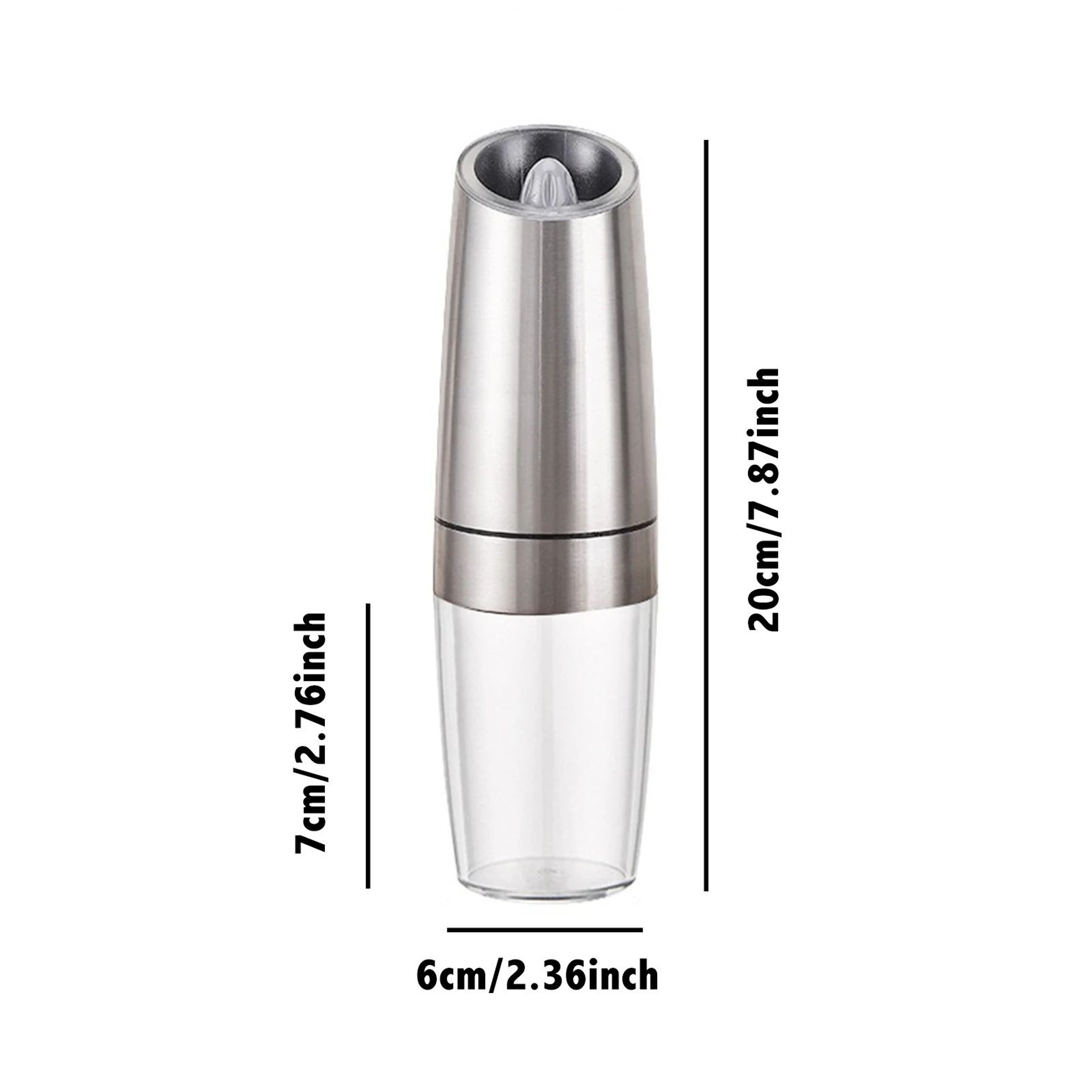 Gravity Electric Salt  Pepper Grinder Set With LED Light  OneHand Automatic Adjustable Coarseness S 1