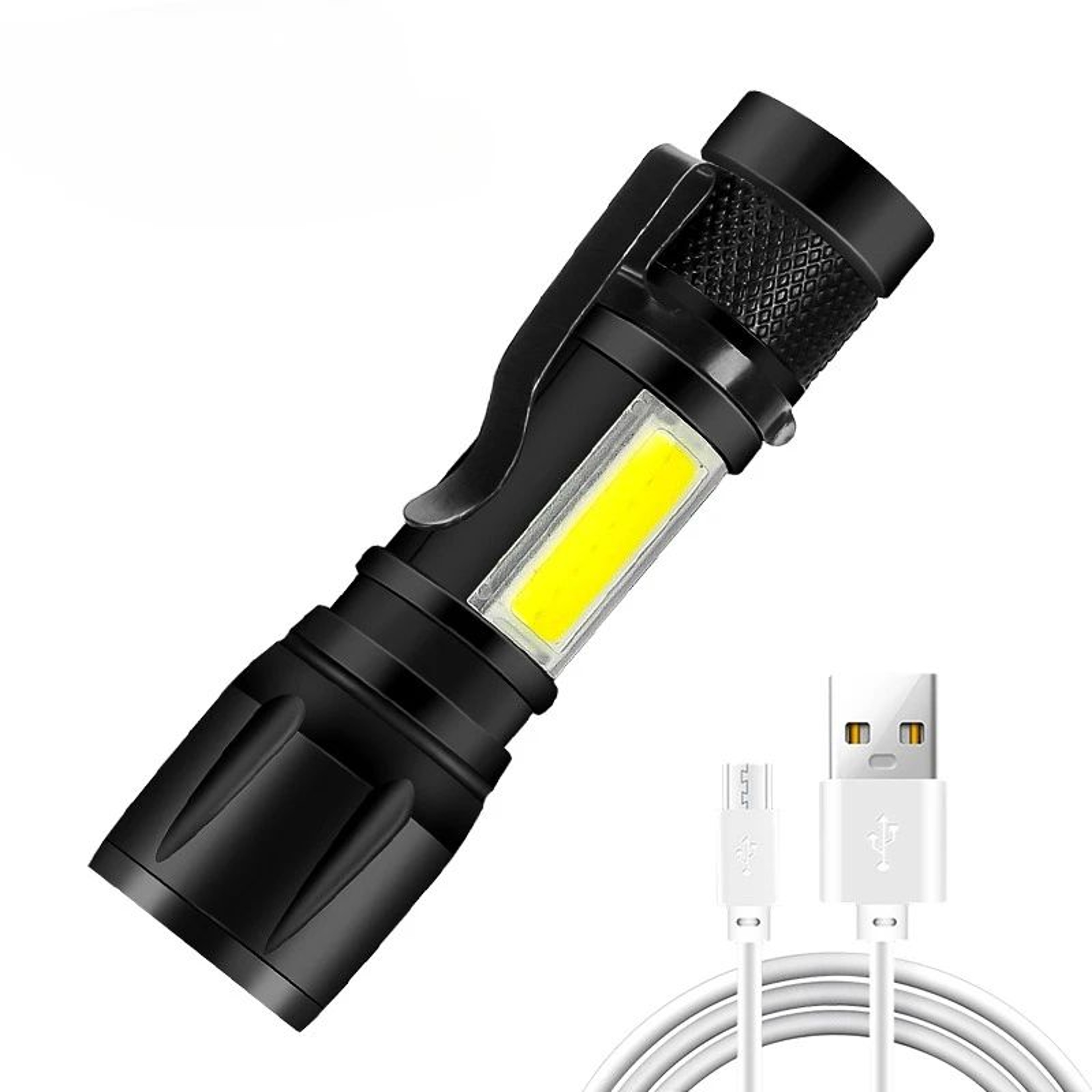 Rechargeable Zoomable LED Flashlight With LCD Power Display Waterproof High Power Torch For Camping 11