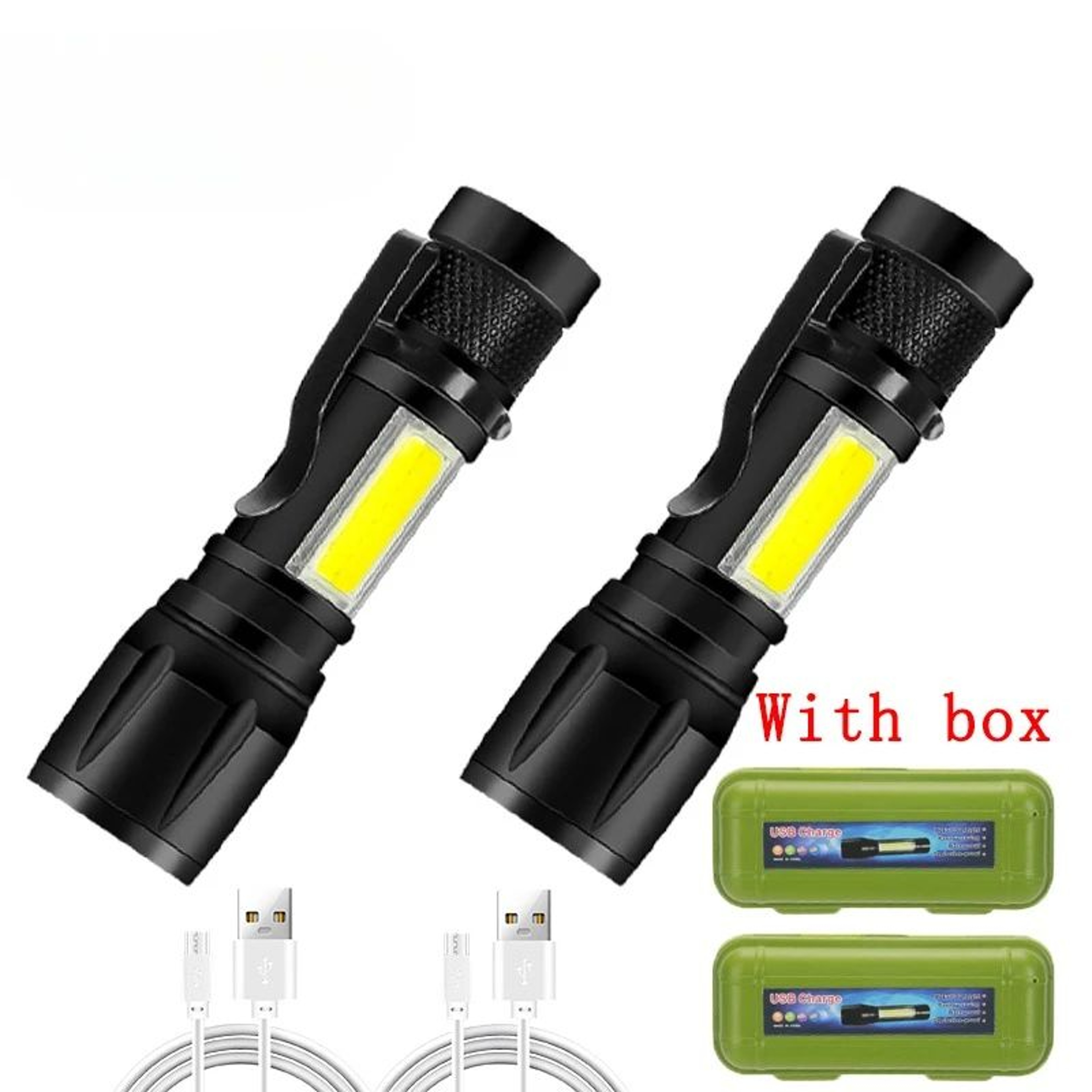 Rechargeable Zoomable LED Flashlight With LCD Power Display Waterproof High Power Torch For Camping 14