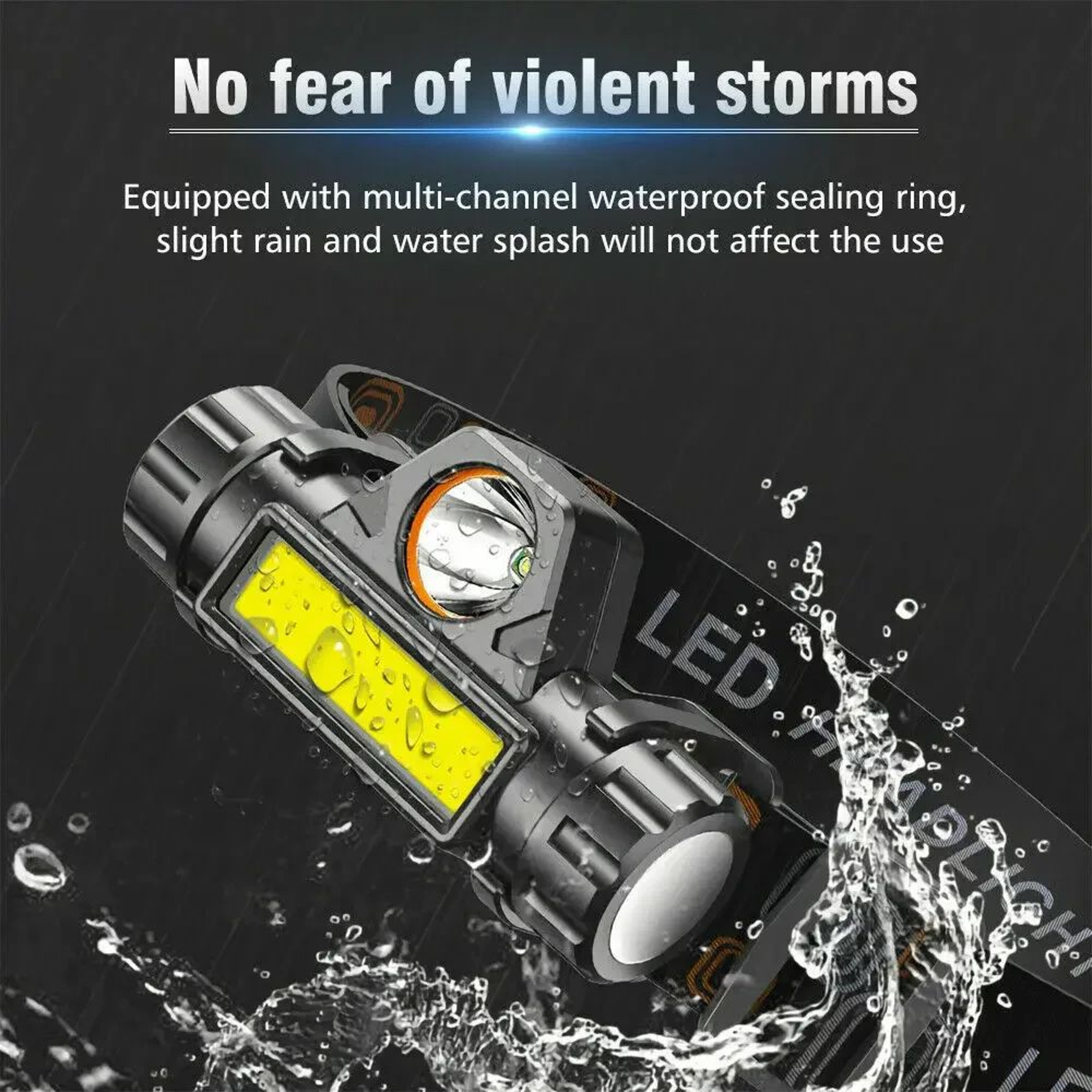 15 Pcs Rechargeable COB LED Headlamp With Strong Magnet  Super Bright Waterproof Head Torch For Fis 4