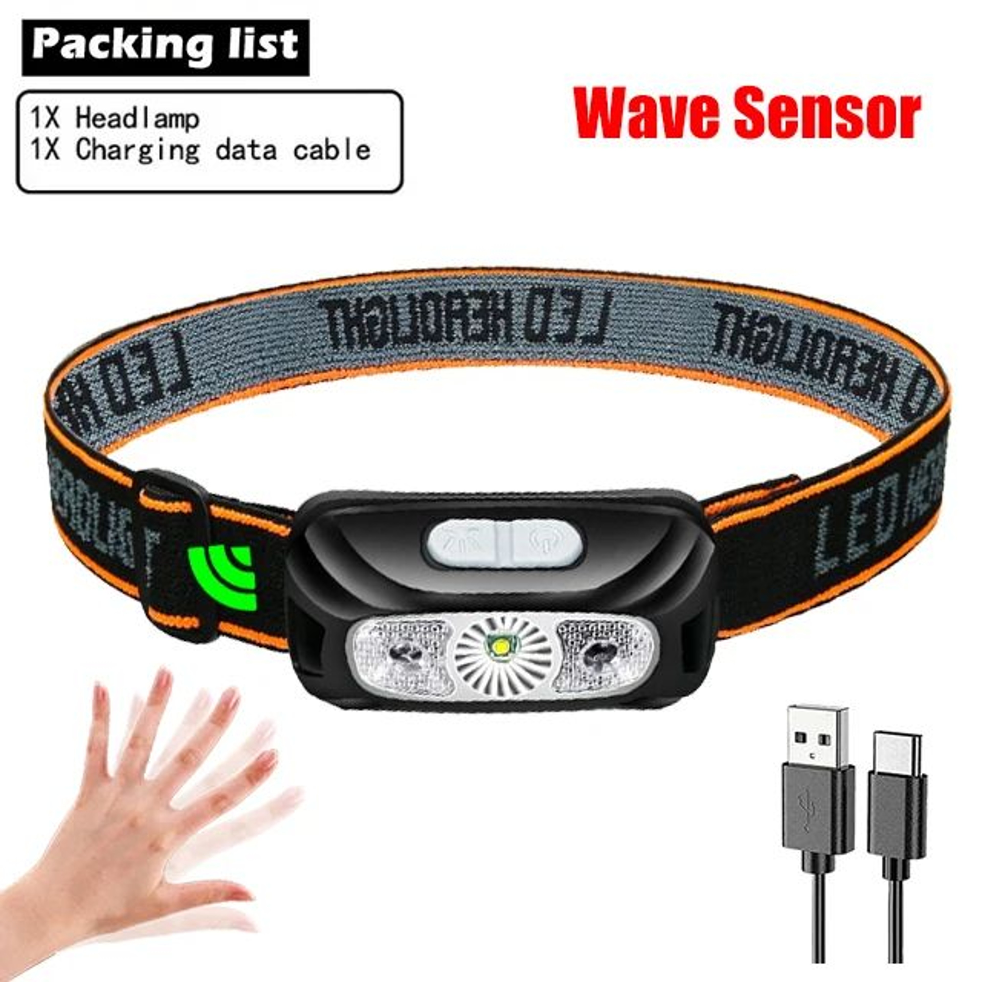 Mini USB Rechargeable Sensor COB LED Headlamp – Powerful Hands-Free Headlight for Fishing, Camping, Hiking & Outdoor Wor – view 10