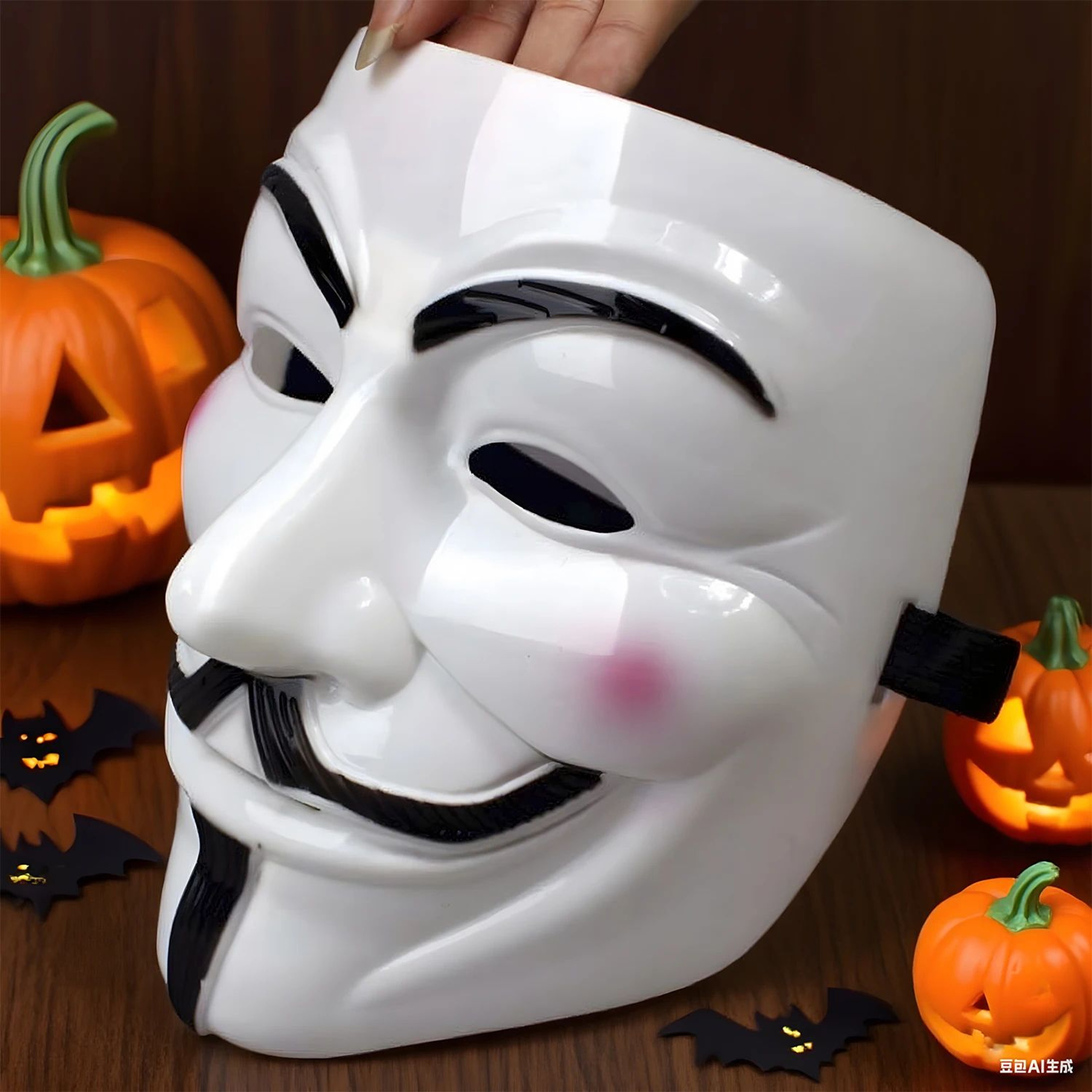 Guy Fawkes V Mask  Anonymous Hacker Style Halloween Costume Mask For Cosplay Parties Horror  Christ 6