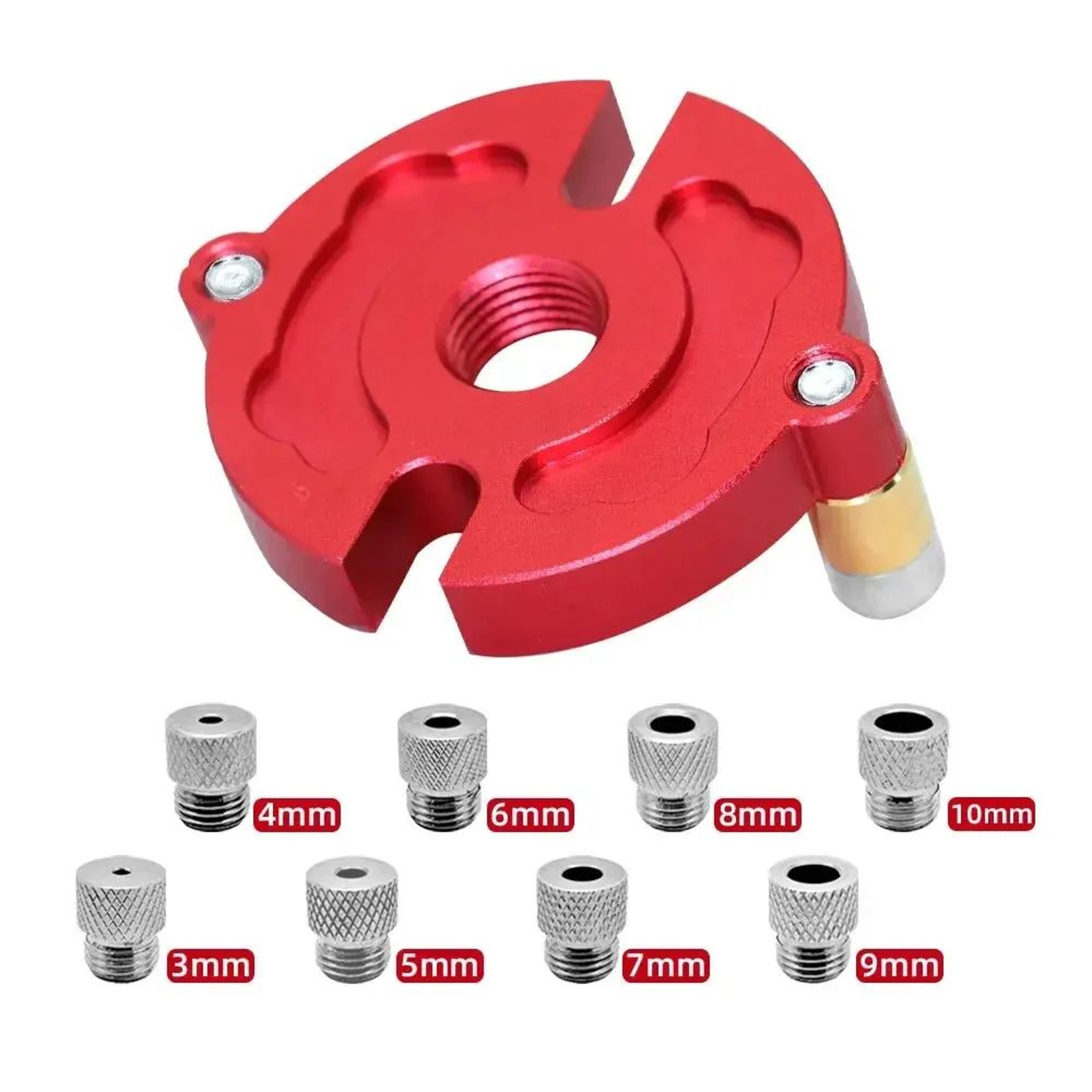 SelfCentering Dowel Jig Kit 1239 In  Aluminum Drill Guide With Metal Bushings For Accurate Woodwork 6