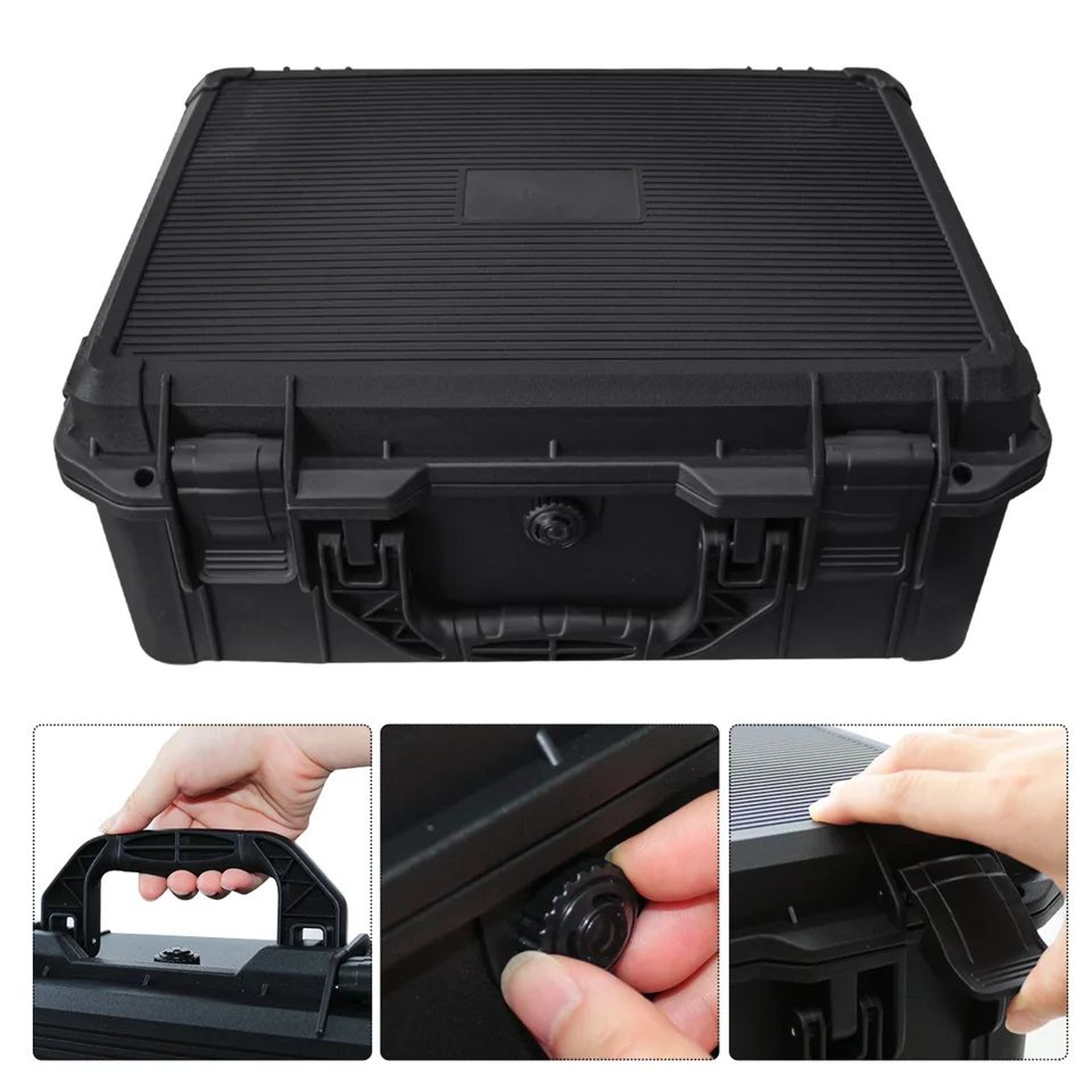 Universal Waterproof Shockproof Hard Tool Case With PreCut Foam Insert  Portable Plastic Carry Stor 3