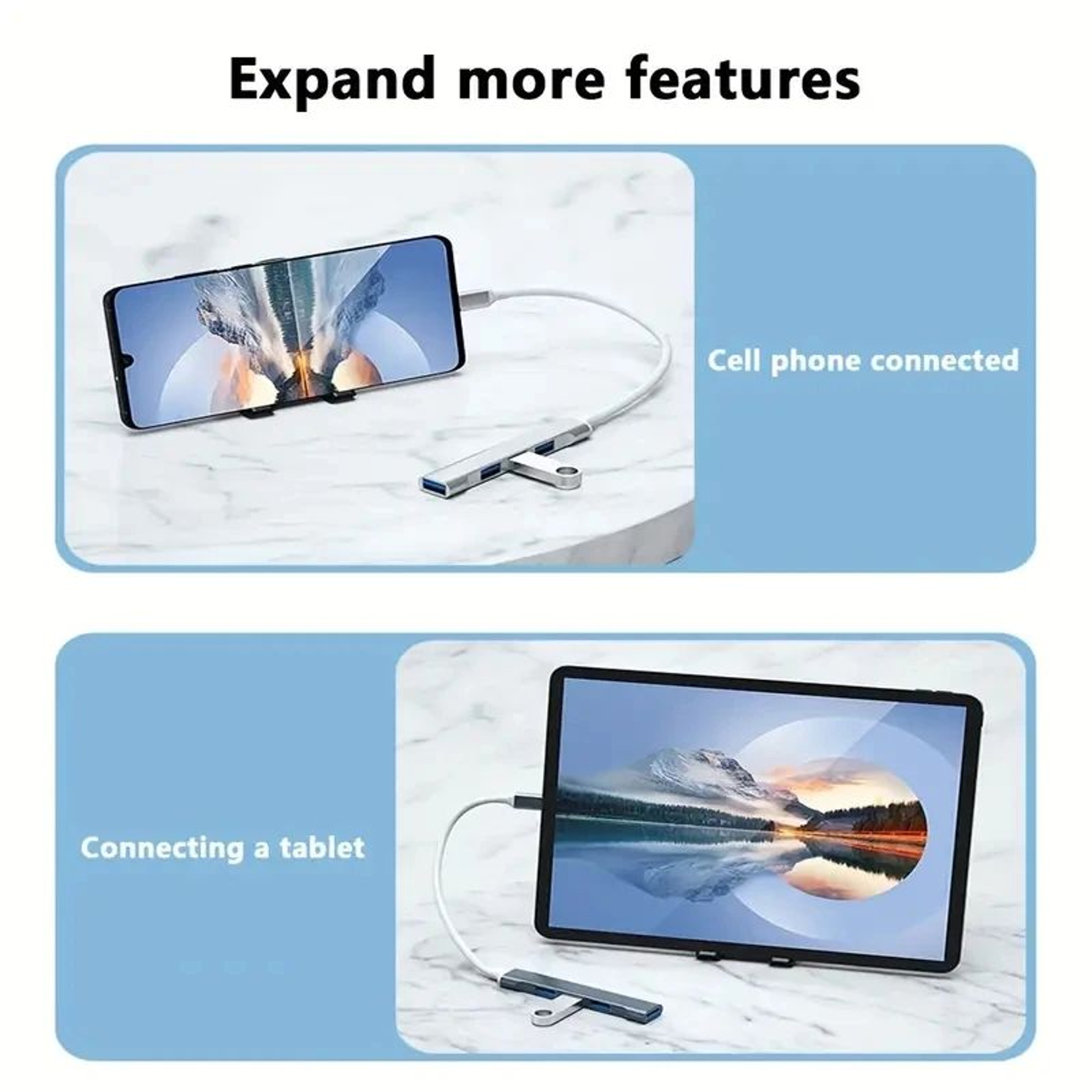 USB 30 4Port Hub OTG Dock  HighSpeed Splitter Extender Adapter For MacBook AirPro Phone PC  Laptop  5