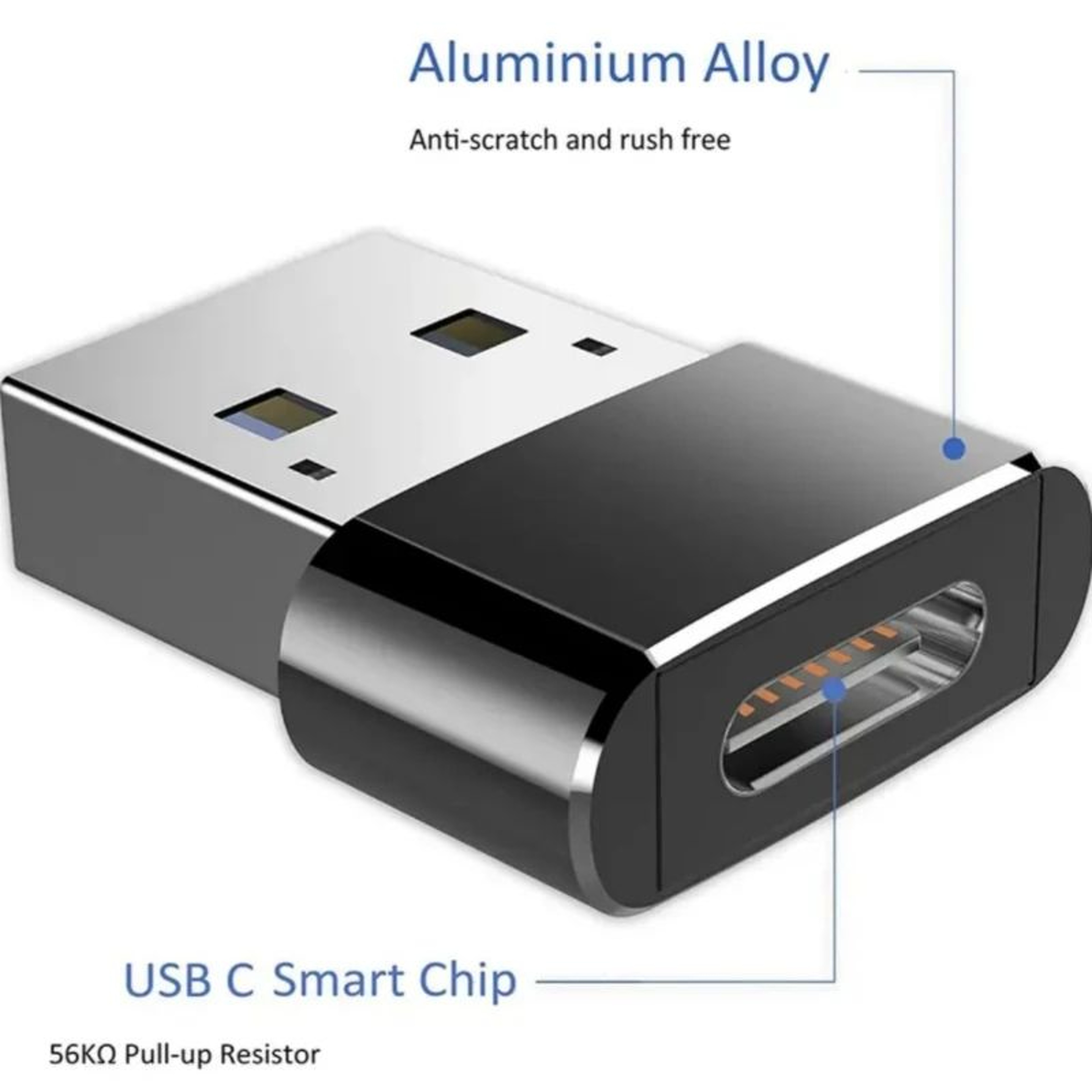 2 Pcs USB OTG Adapter Converter  USB Male To USBCMicro USB Female Type C Connector For MacBook Sams 2