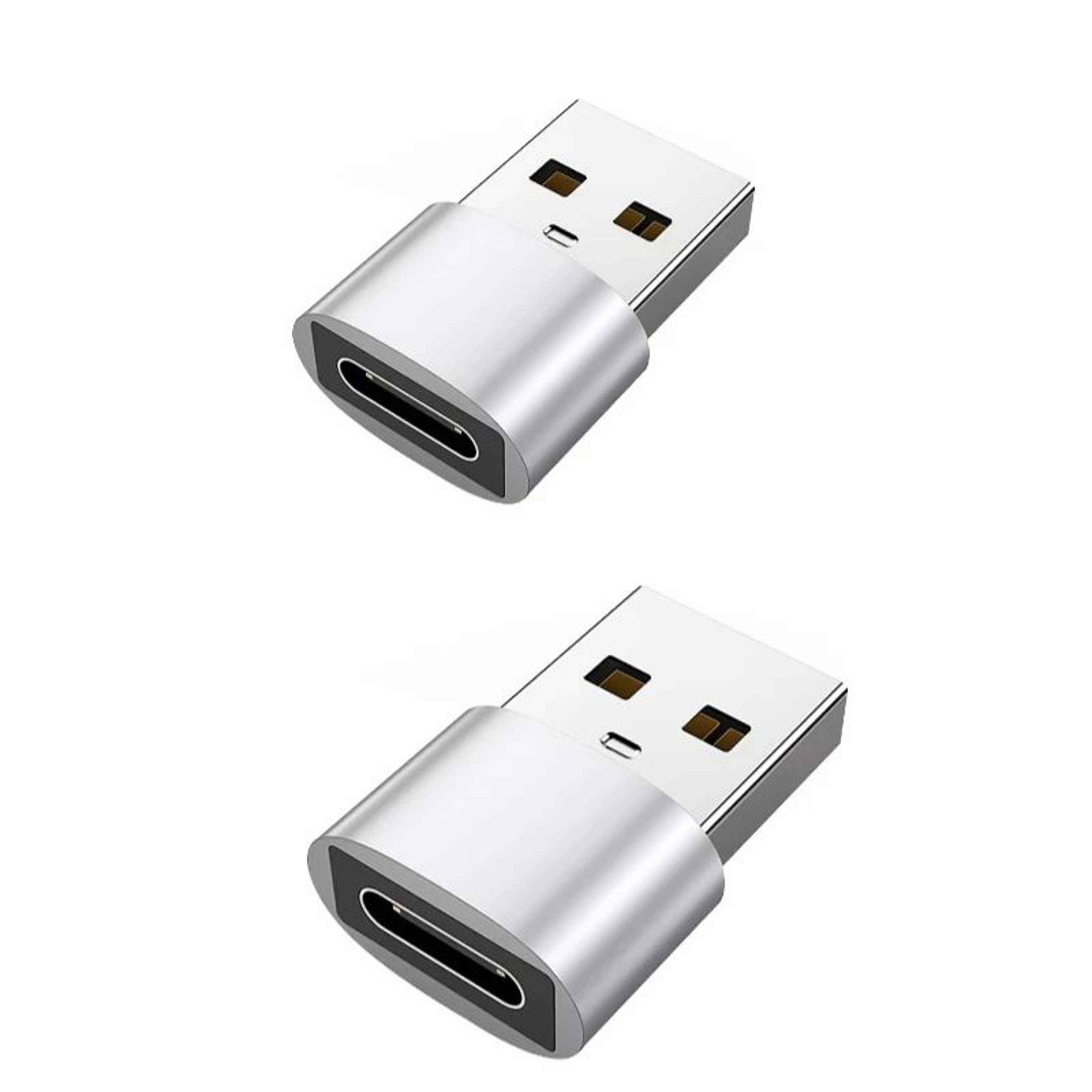 2 Pcs USB OTG Adapter Converter  USB Male To USBCMicro USB Female Type C Connector For MacBook Sams 7