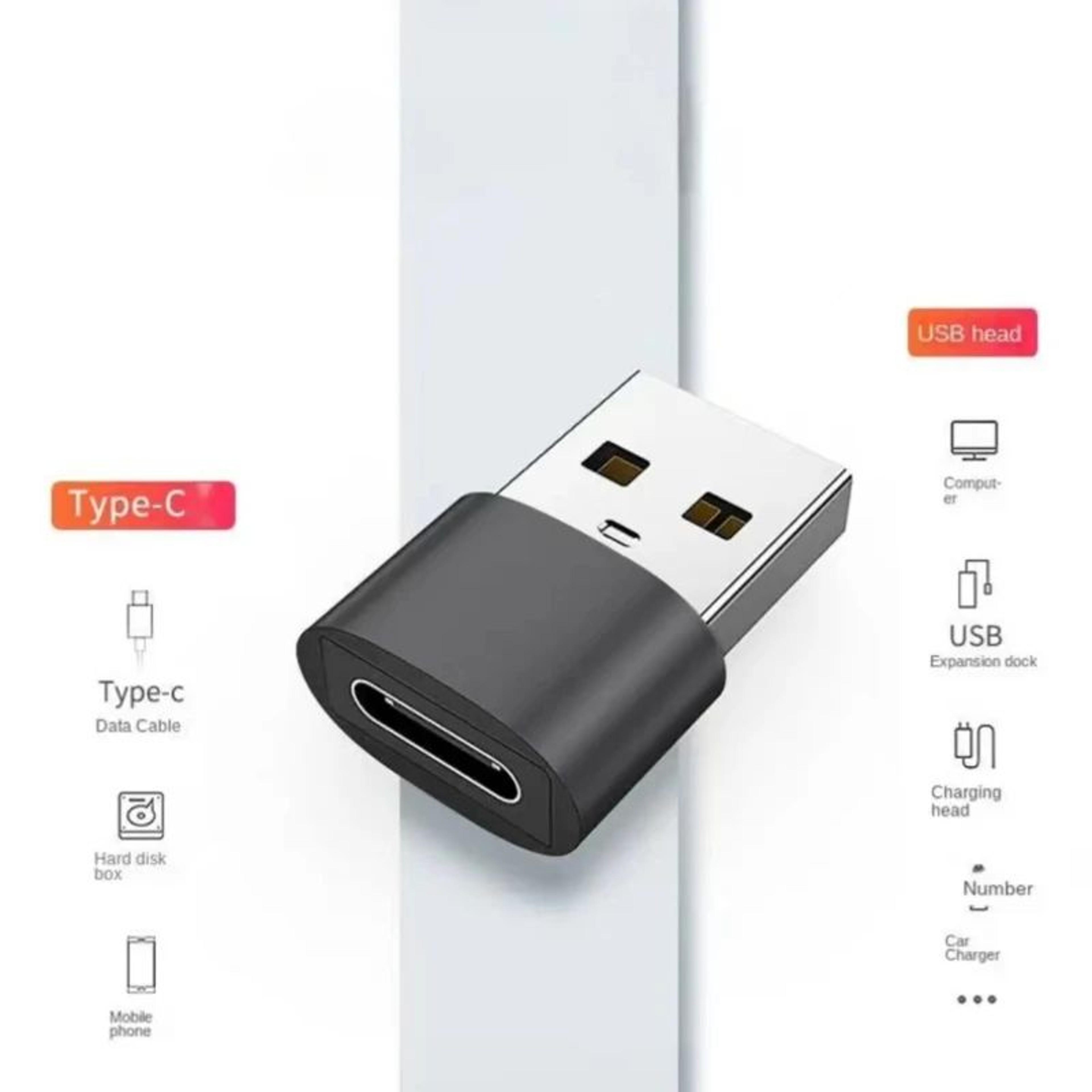 2 Pcs USBC To Micro USB OTG Adapter Cable  TypeC Male To Micro USB Female Converter For MacBook  Sa 2