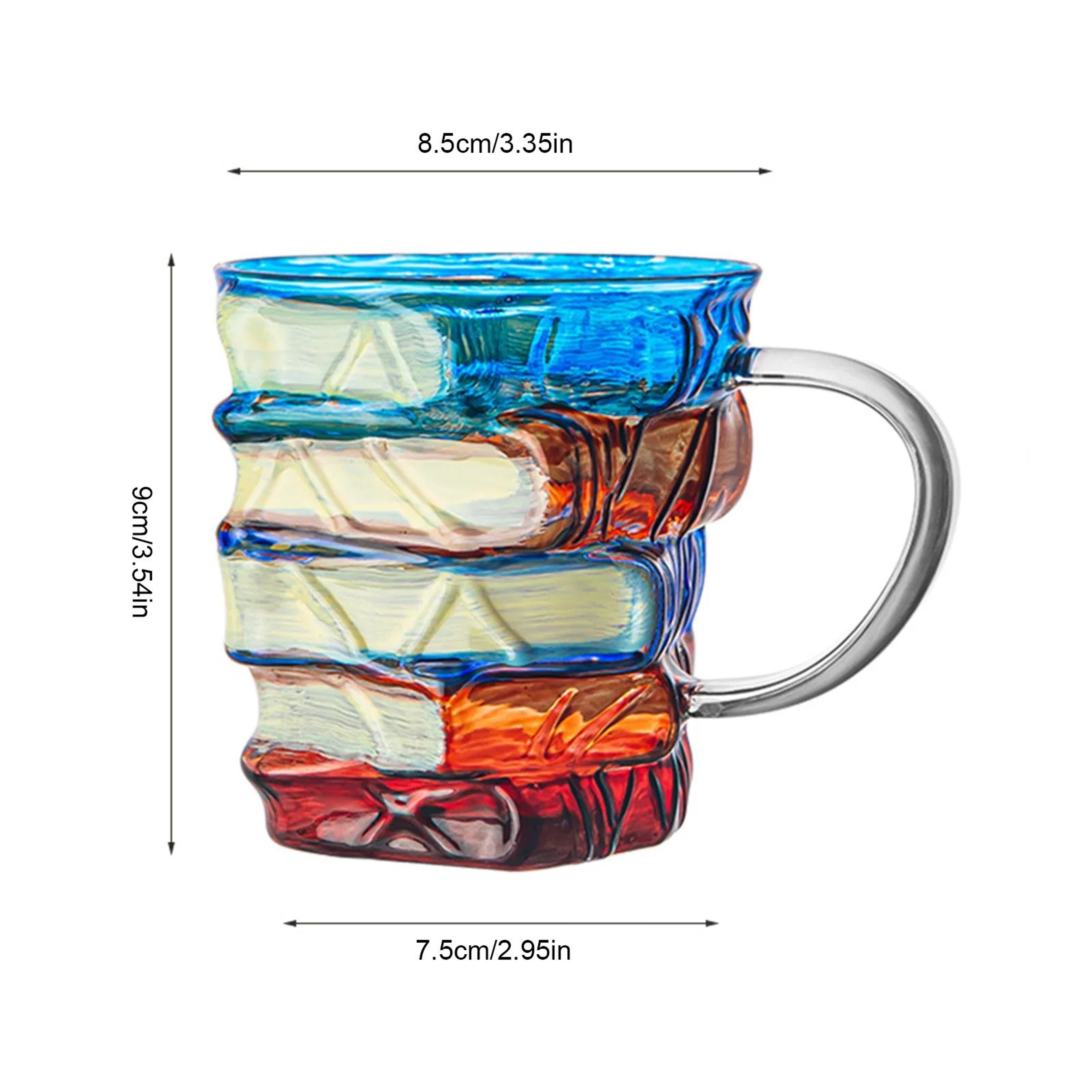 3D BookShaped Colored Glass Coffee Mug  Novelty Painted Book Mug Cup Gift For Book Lovers  Literatu 6