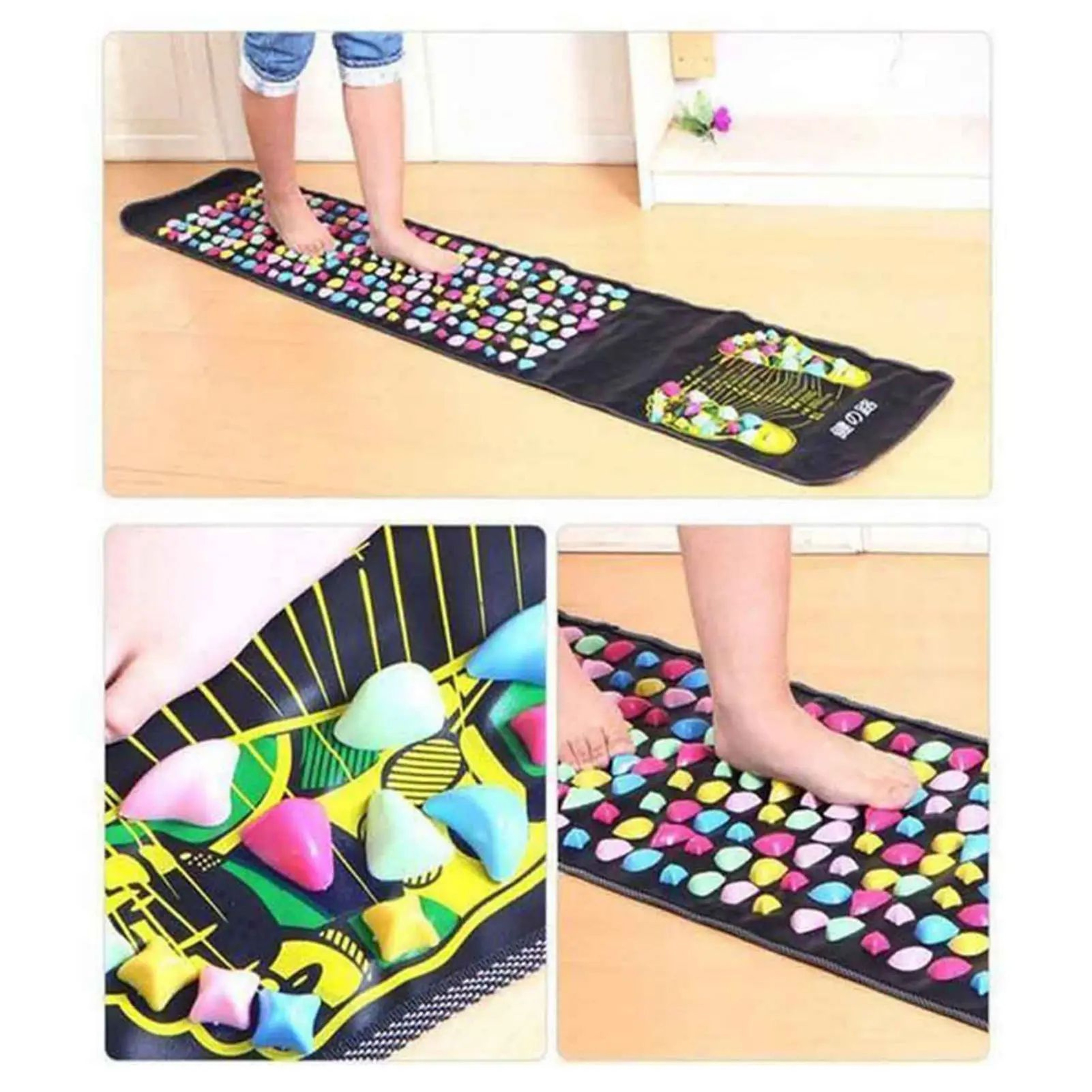 Foot Reflexology Acupressure Massage Mat  Acupuncture Stone Pad For Relaxation Pain Relief  Healthy 1