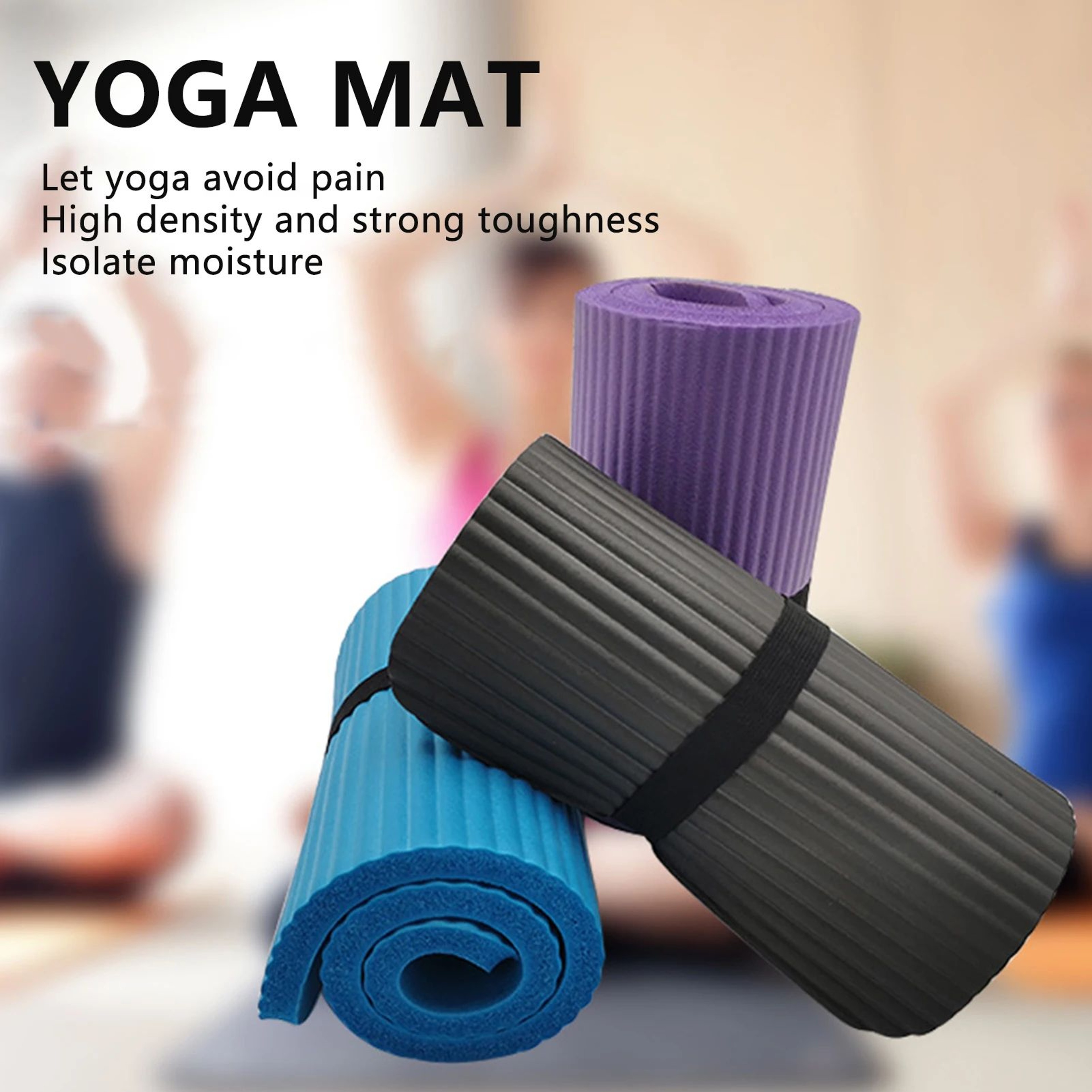 Mini Premium Yoga Mat  Soft ShockAbsorbing Pilates Exercise Mat For Home Workouts Stretching Knees  1