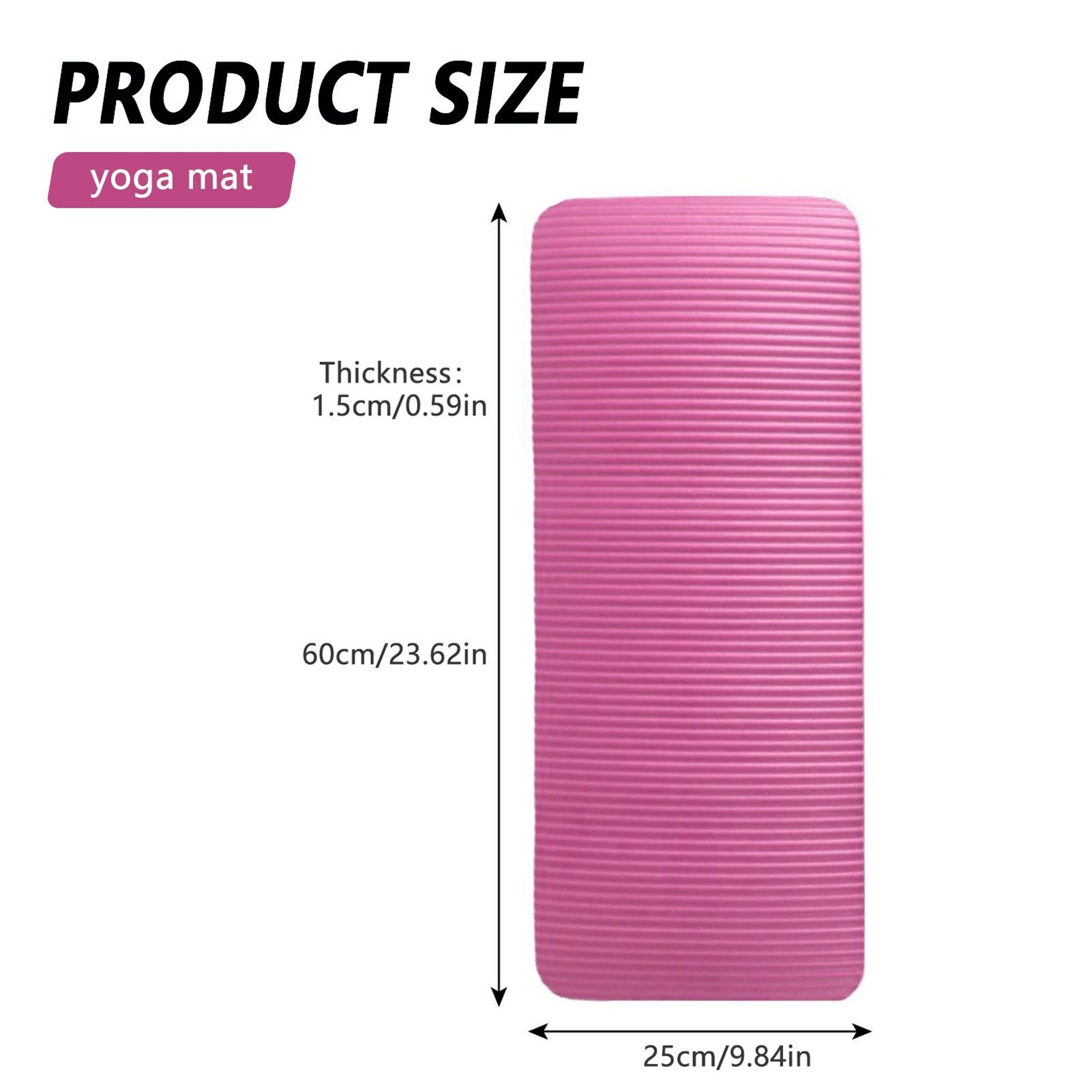 Mini Premium Yoga Mat  Soft ShockAbsorbing Pilates Exercise Mat For Home Workouts Stretching Knees  5