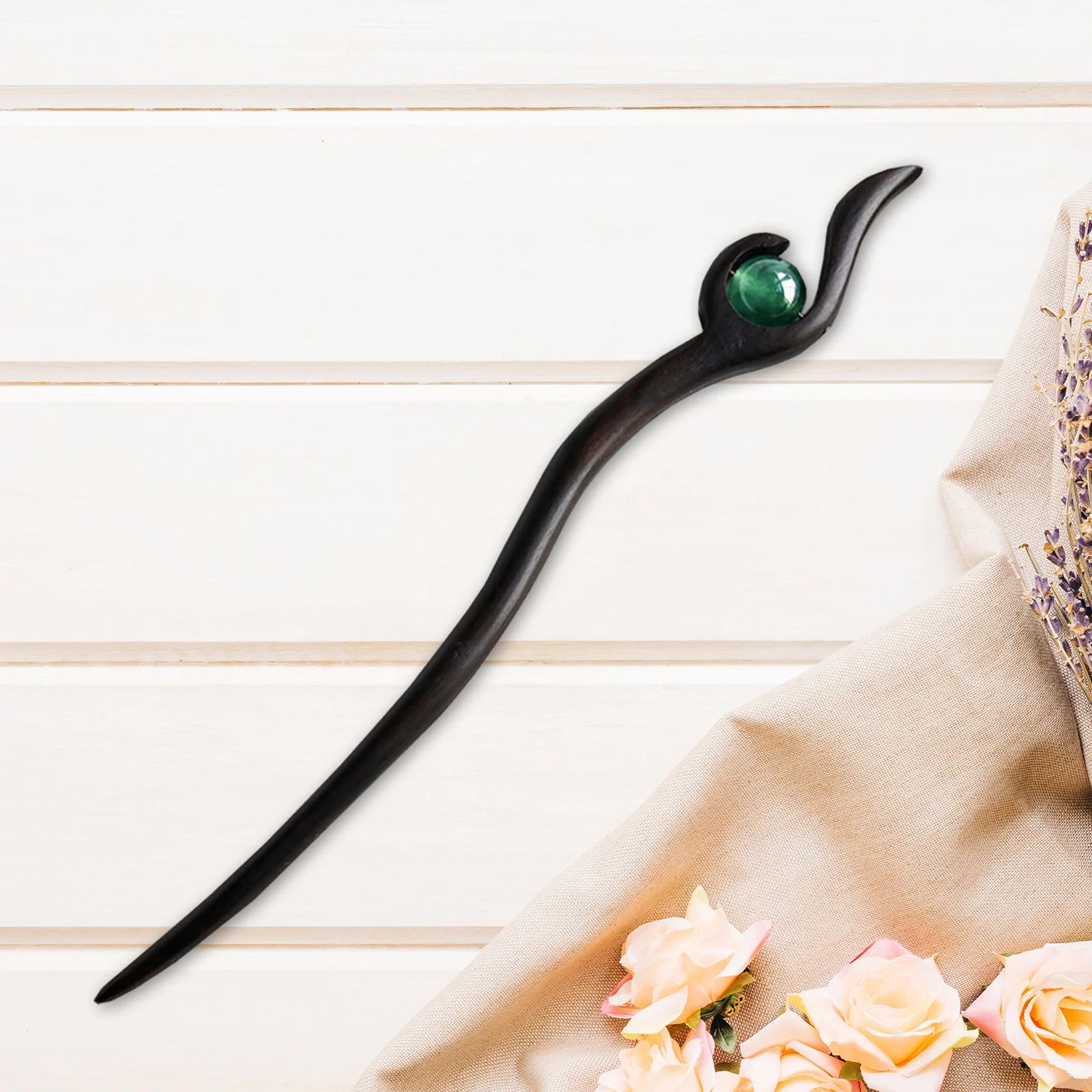 Vintage Wooden Hair Stick Chinese Style Hairpin For Women  Girls  Elegant DIY Bun  Updo Hairstick 0