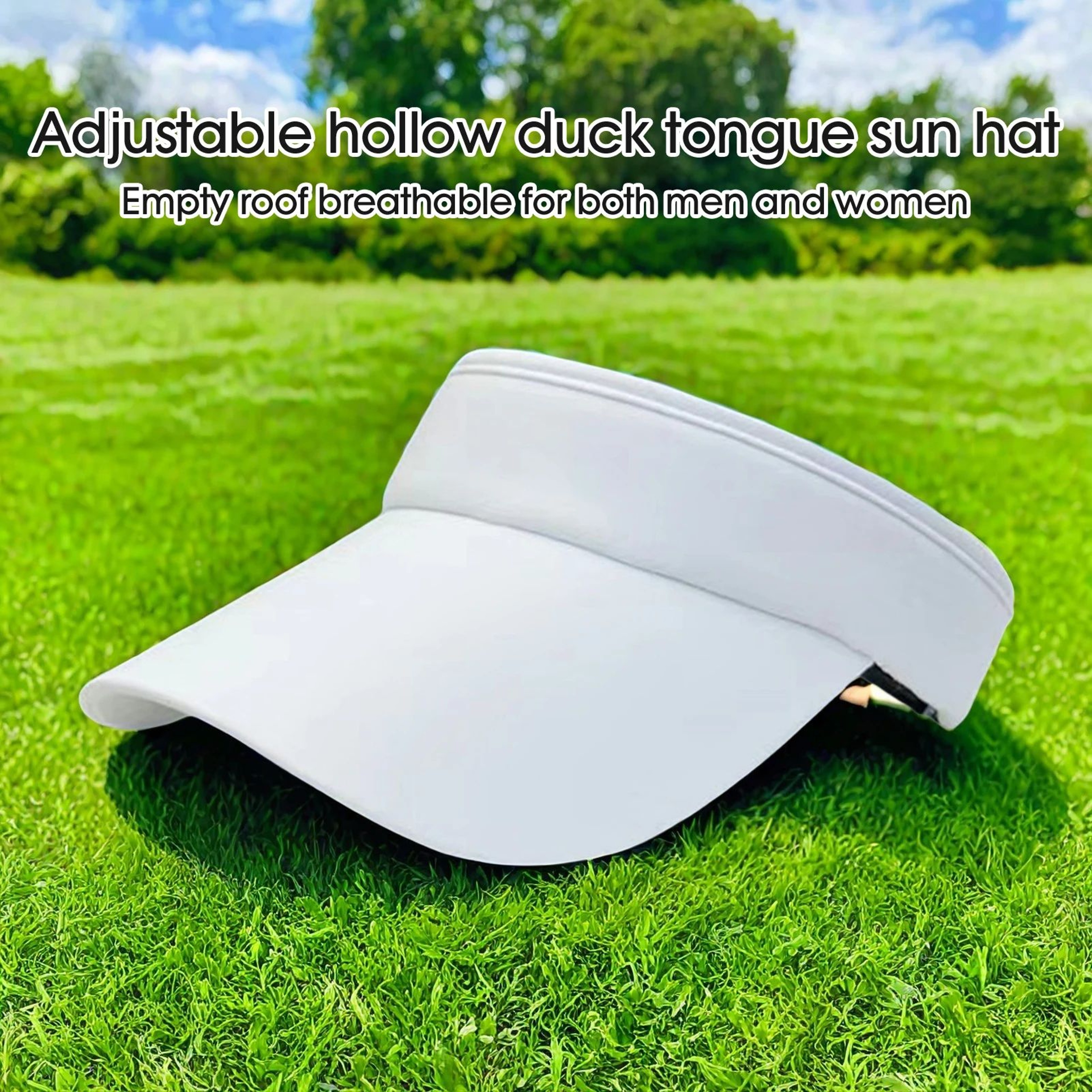Mens Summer UV Protection Hat  Adjustable Solid Sunshade Cap For Beach Camping Fishing  Travel Outd 2