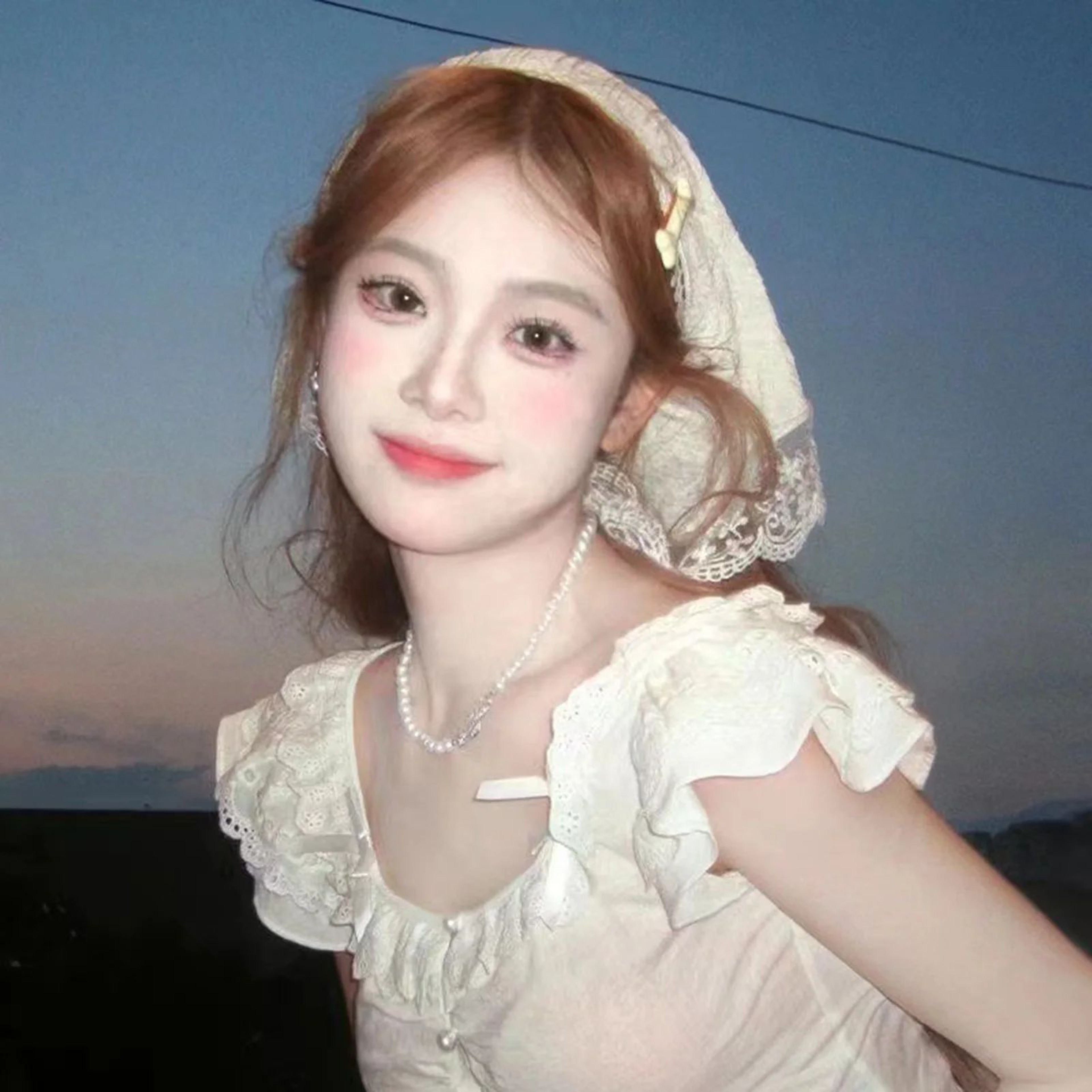 Womens NonSlip Floral Lace Head Scarf Headband Elegant Hair Kerchief Wrap For Styling Daily Wear  P 4