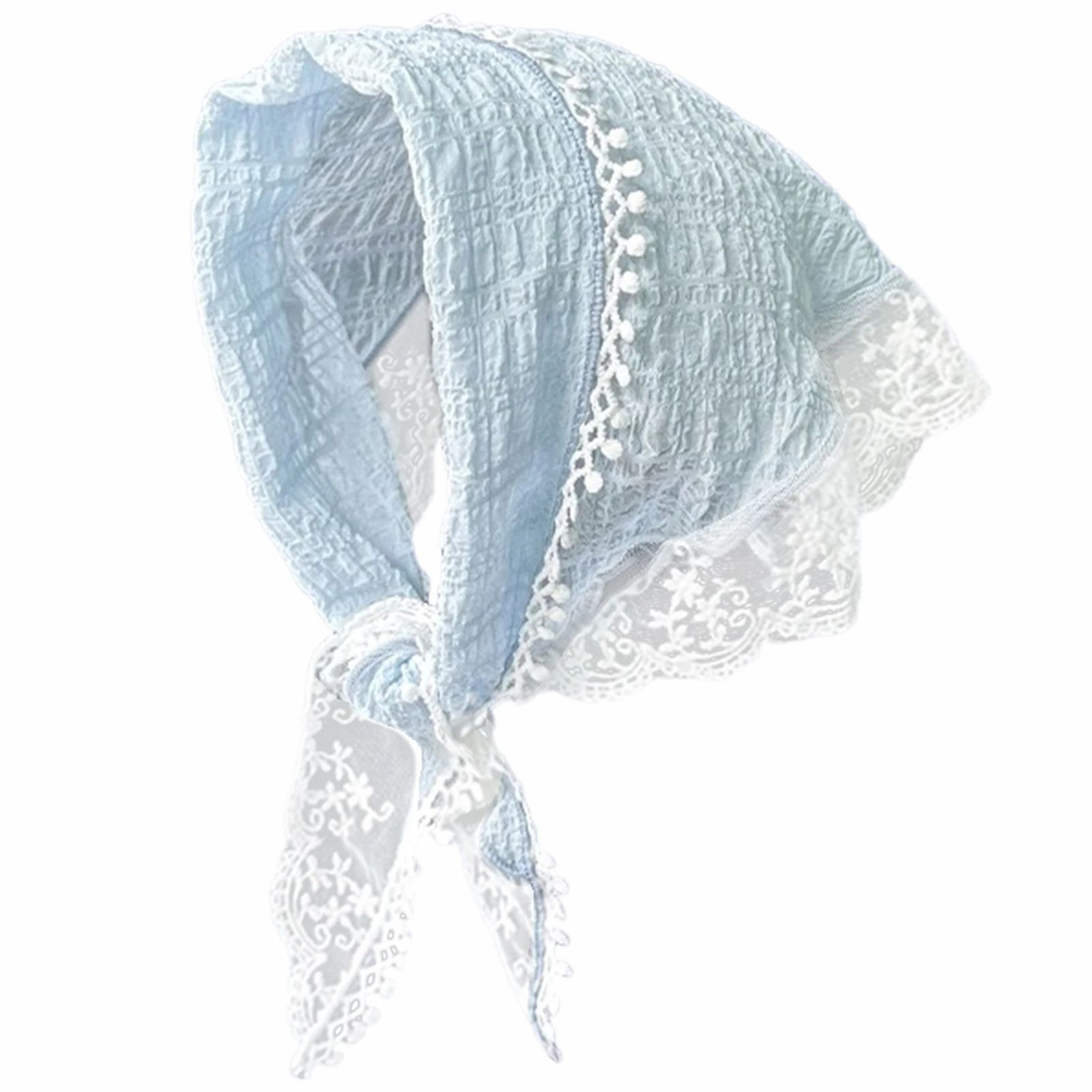 Womens NonSlip Floral Lace Head Scarf Headband Elegant Hair Kerchief Wrap For Styling Daily Wear  P 8