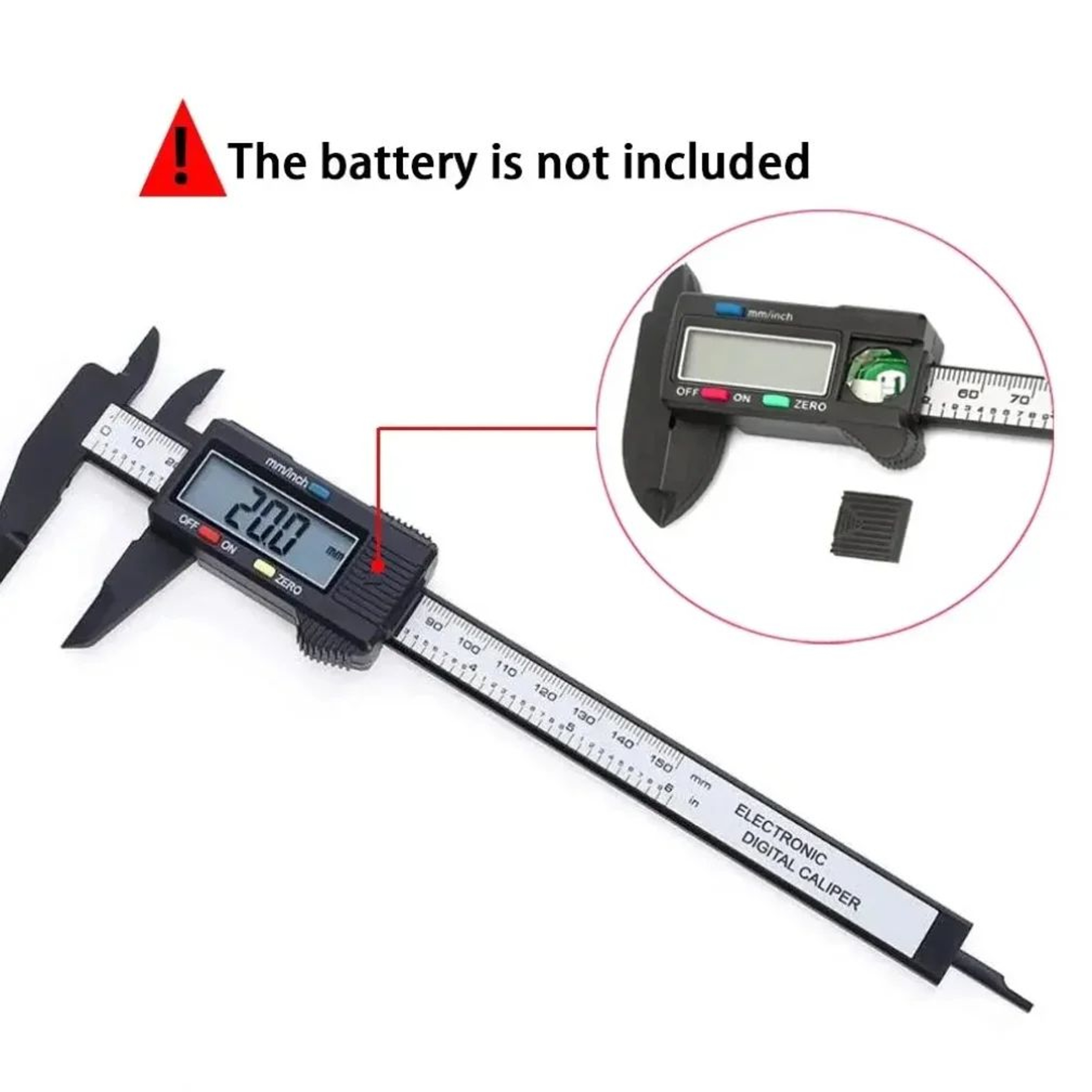 Carbon Fiber Digital Caliper 4in6in Electronic Vernier Gauge For Precise InsideOutsideDepth Measuri 4