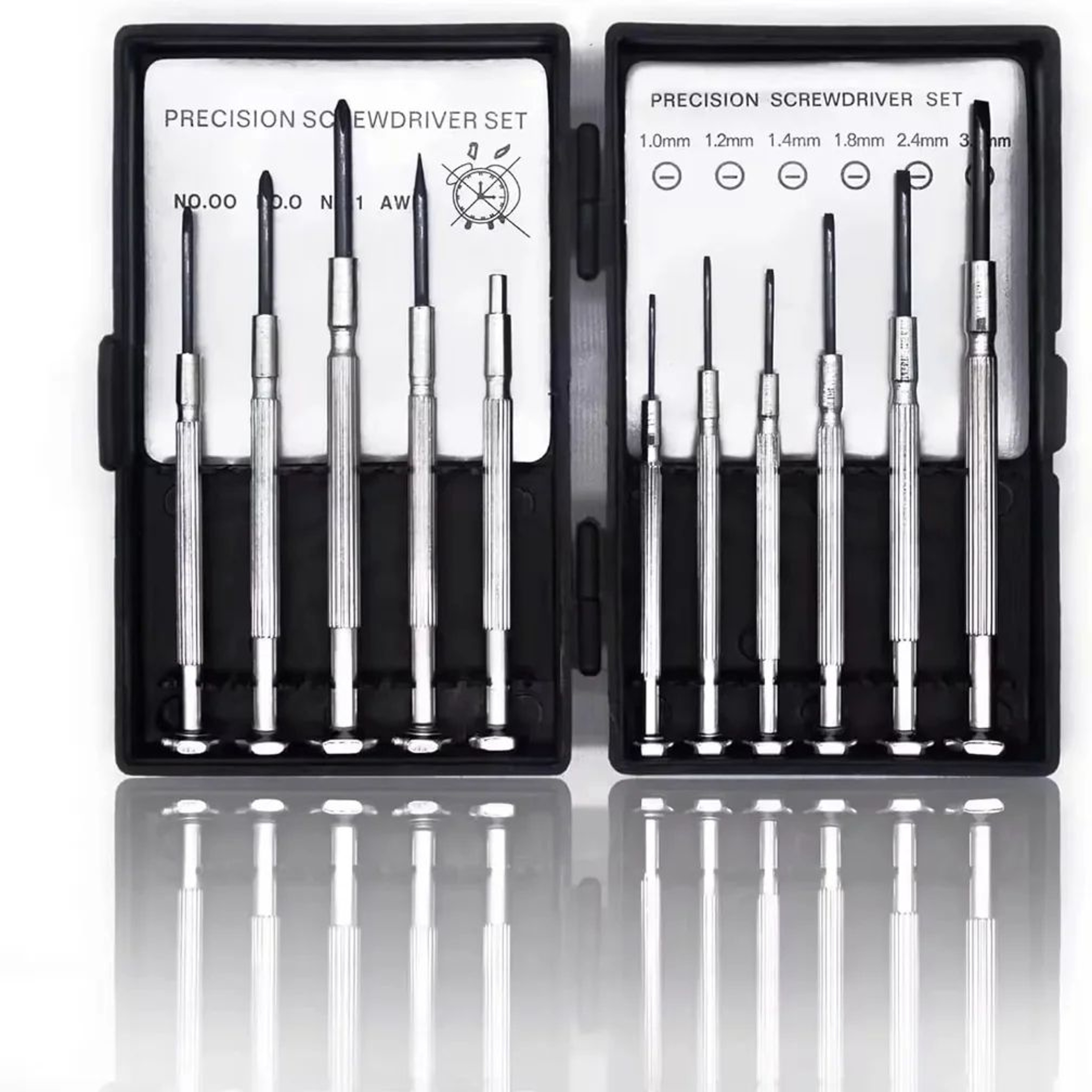 11 Pcs Mini Precision Screwdriver Set In Tough Red Case For Electronics Toys Laptop PC  Watch Repai 0