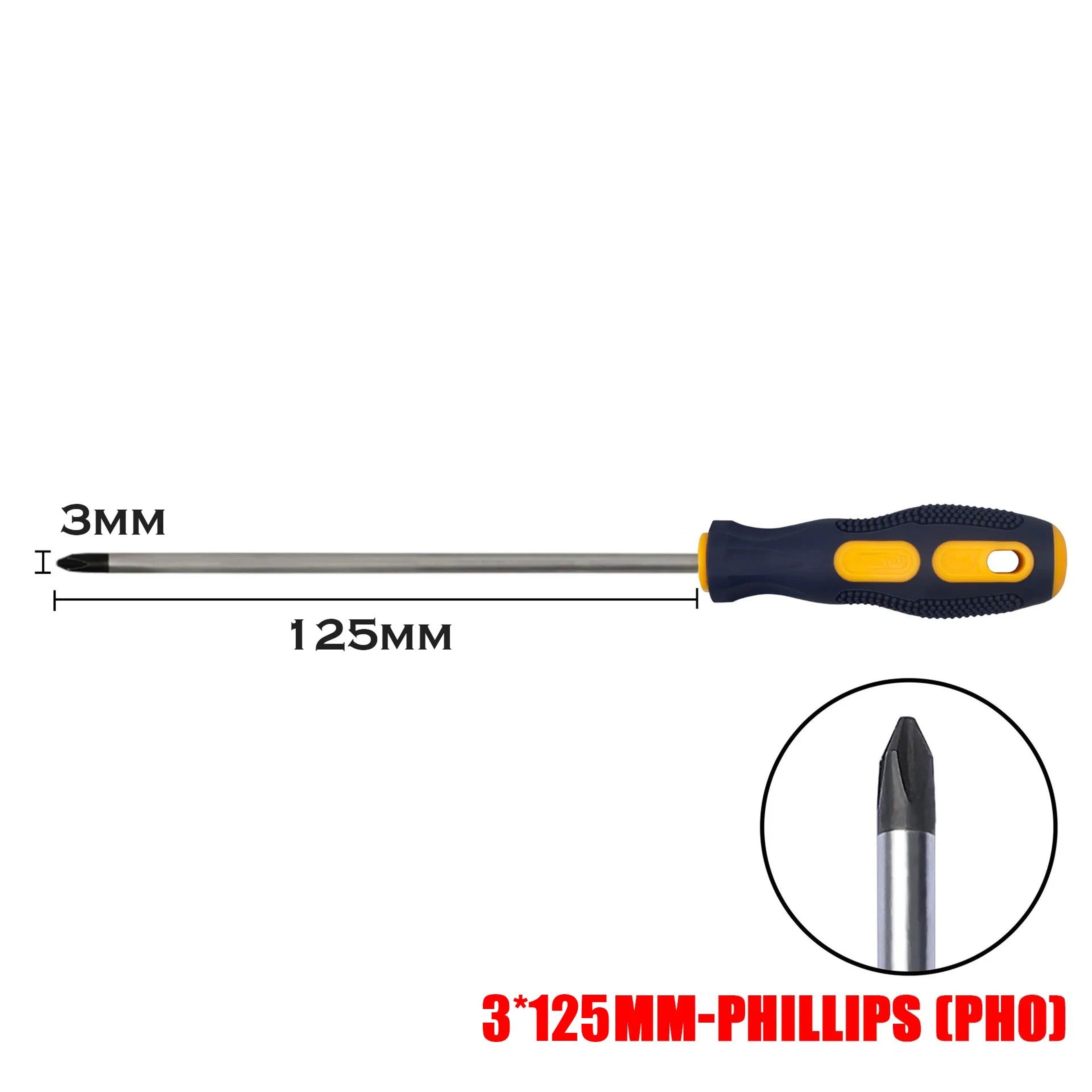Magnetic Screwdriver Set PH0PH1PH2 Phillips  356mm Slotted 100200mm Length Drivers For Home  DIY Re 7