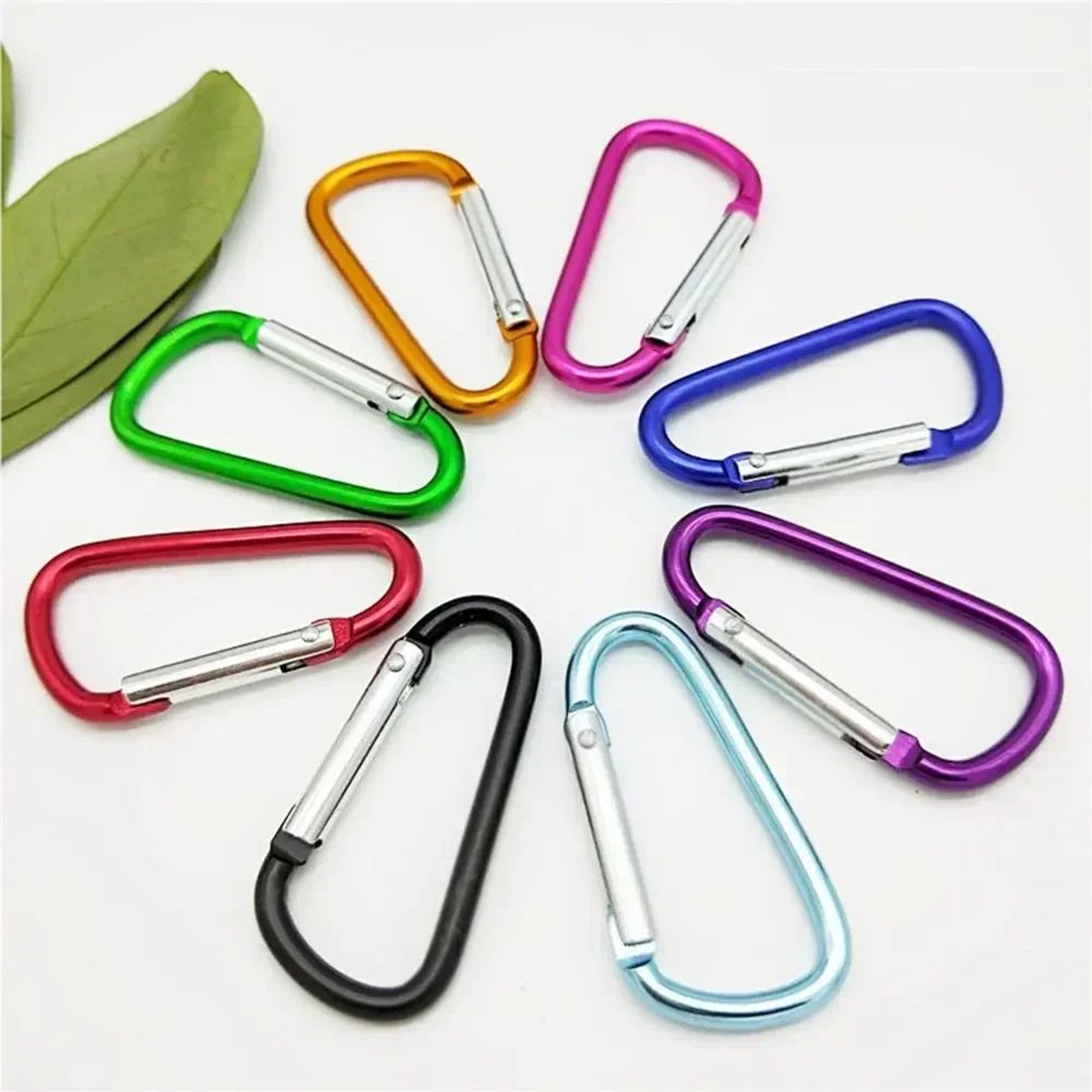 DShape Carabiner Clip MultiColor  Safety Buckle Keychain Hook For Camping Hiking Travel  Outdoor Ge 21
