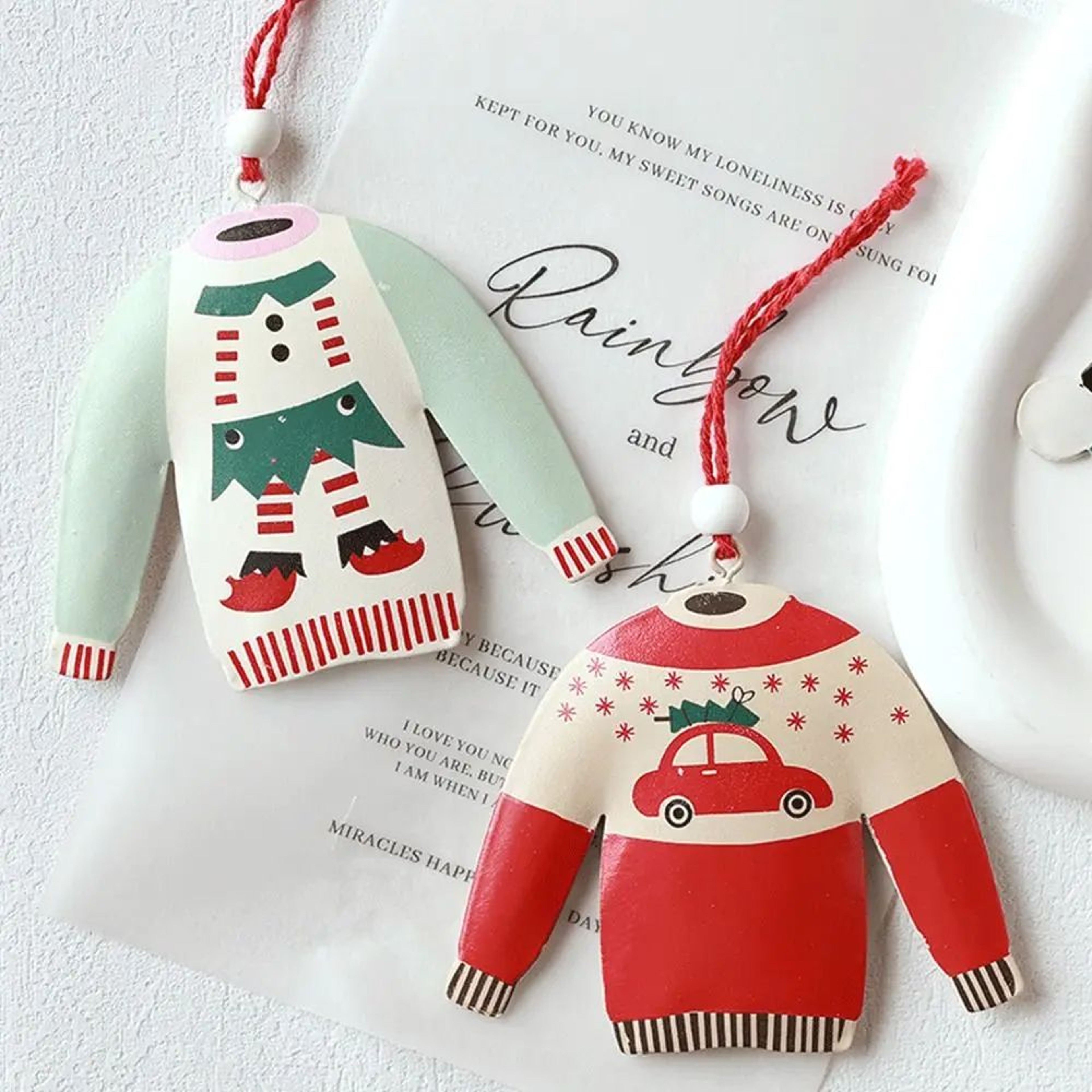 Iron Art Christmas Hanging Ornaments DIY Cartoon Soldier  Angel Drops For Tree Party Crafts Holiday 1