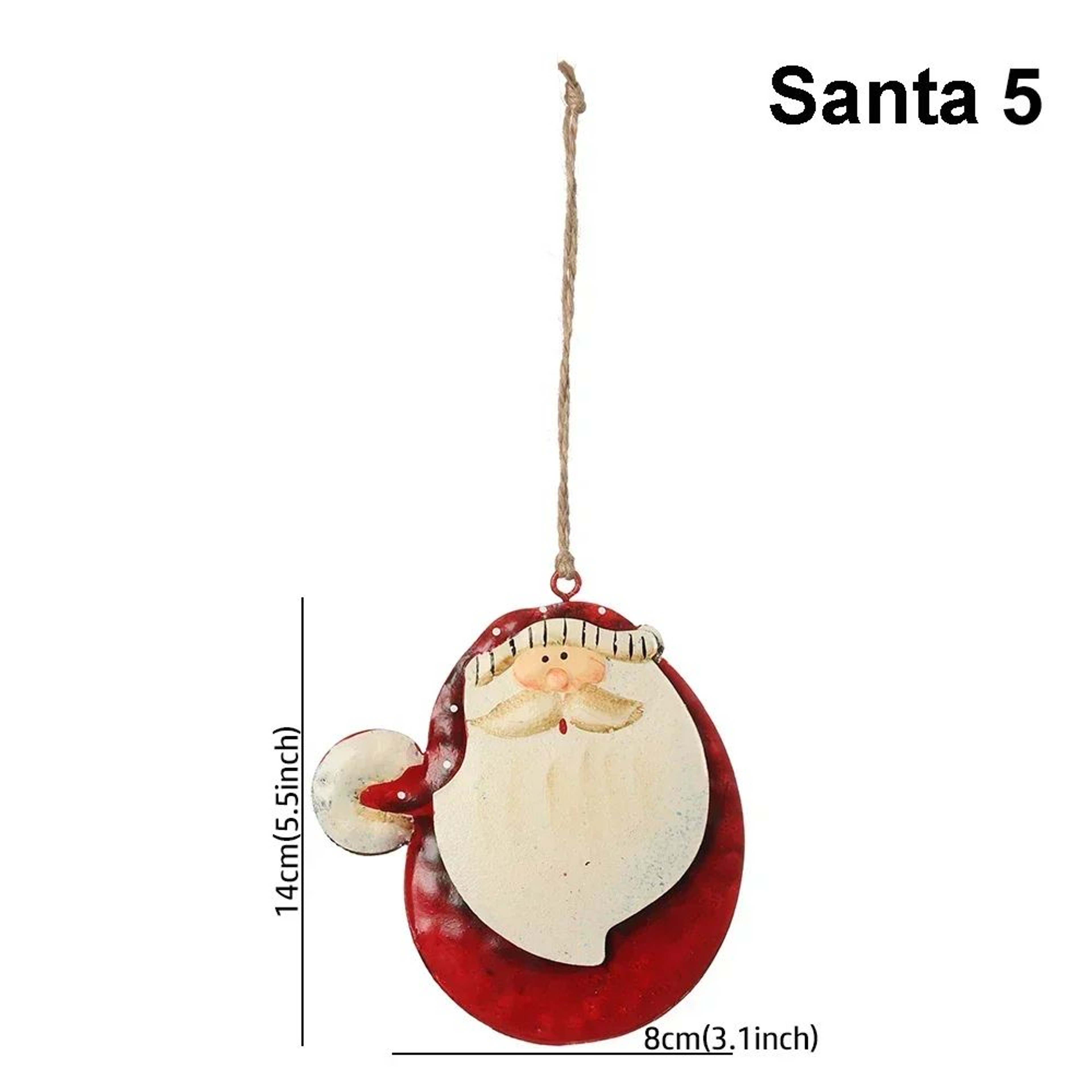 Iron Art Christmas Hanging Ornaments DIY Cartoon Soldier  Angel Drops For Tree Party Crafts Holiday 29