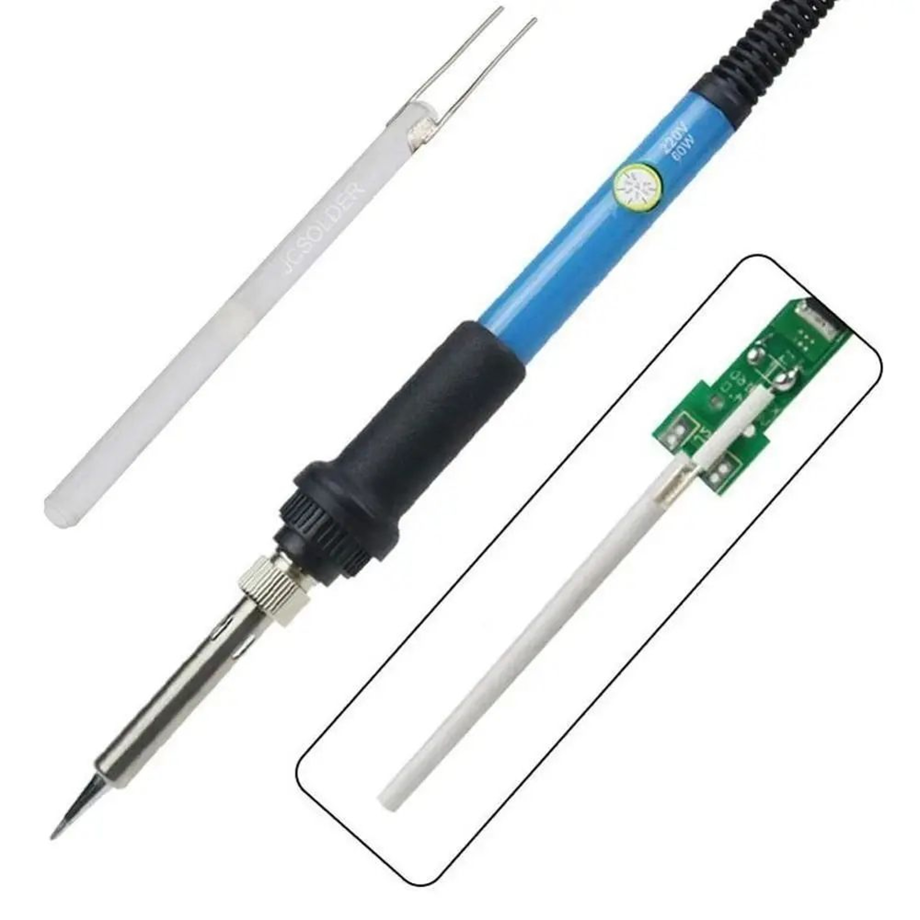 Adjustable Temp Electric Soldering Iron 220V  60W80W100W Ceramic Heater For 908908S Fast Heating Re 1