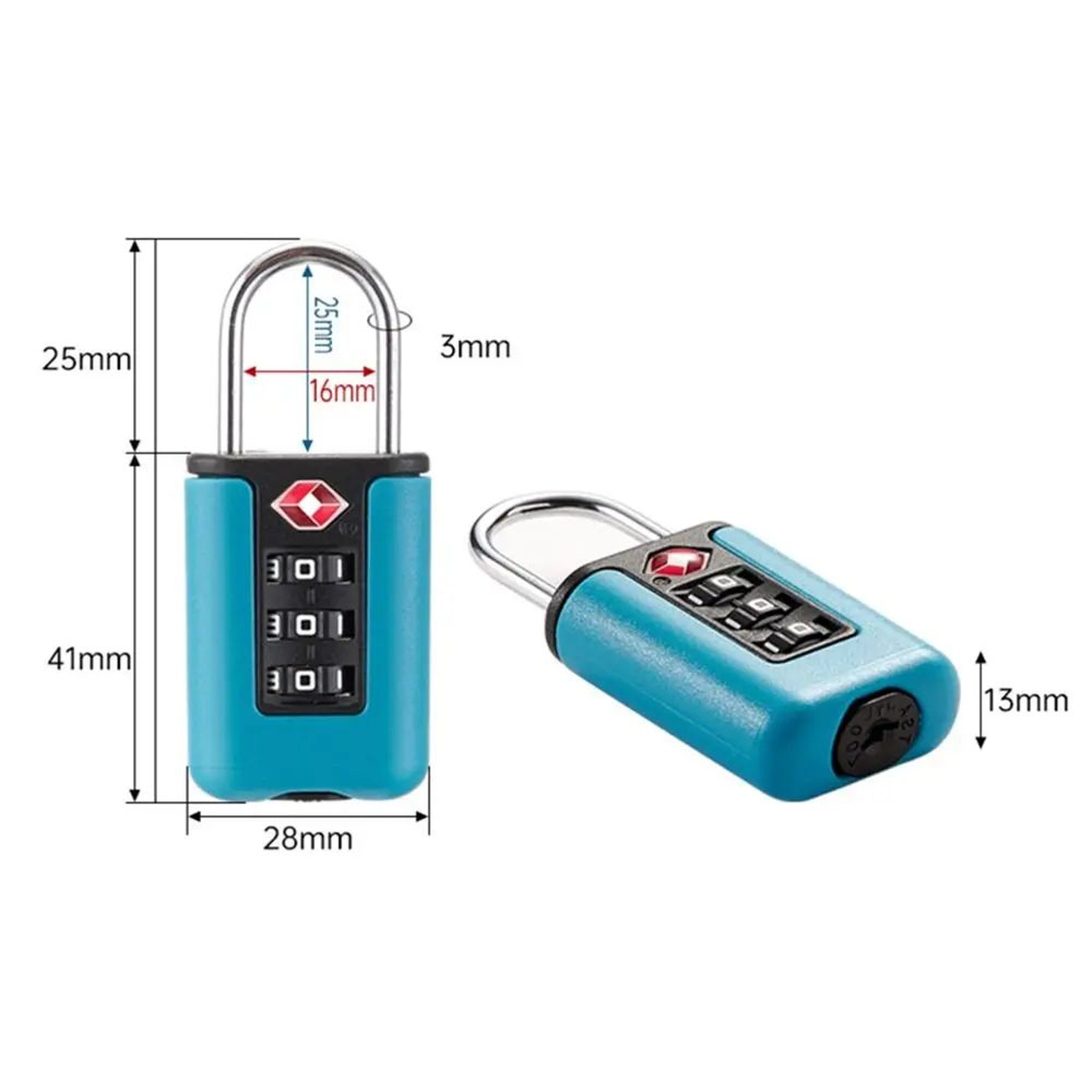TSAApproved 3 Digit Combination Luggage Lock  Travel Suitcase Password Padlock For Bags Locker Cabi 5