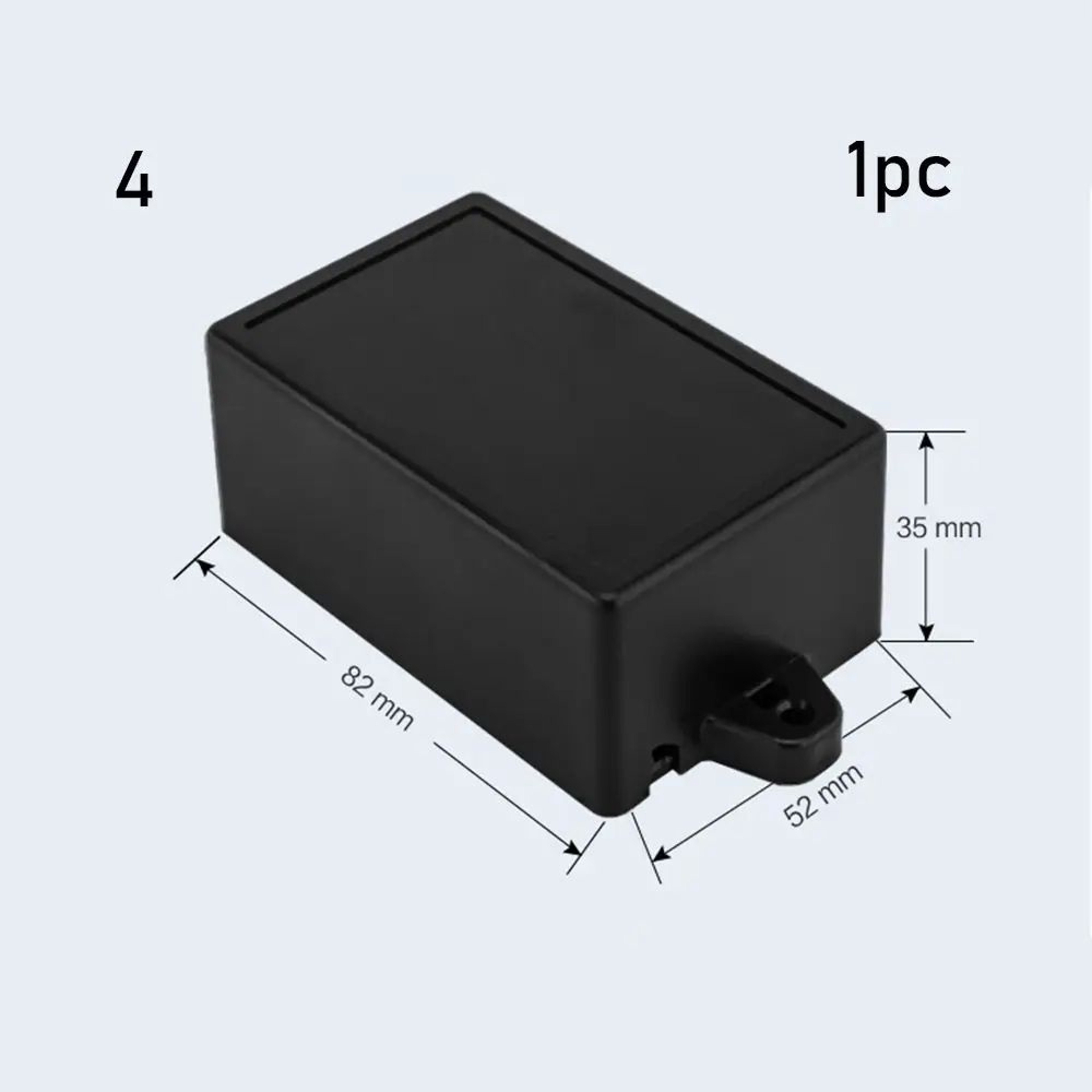 Waterproof ABS Electronic Enclosure Box  Black Instrument Project Case Housing For DIY Circuits Ele 9