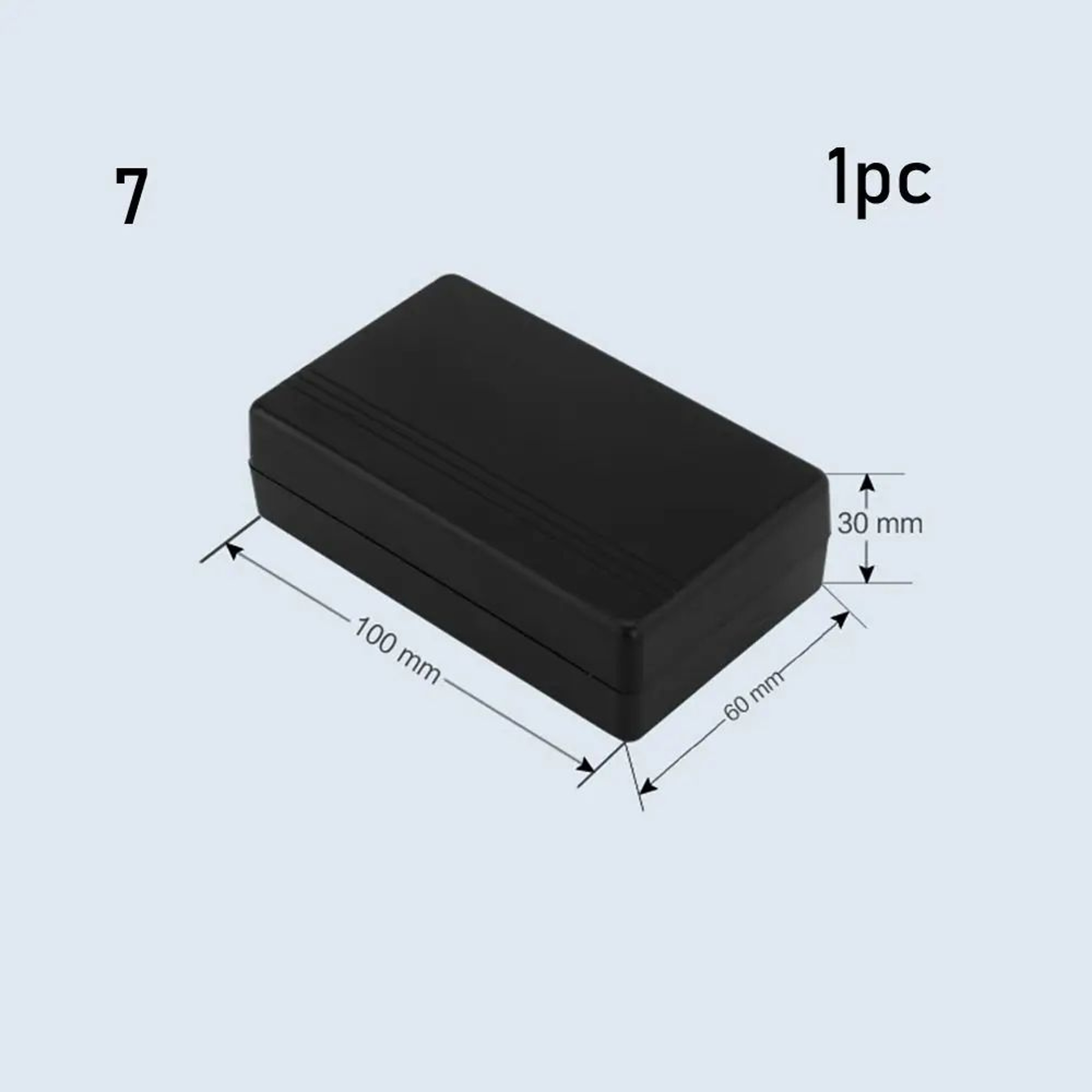 Waterproof ABS Electronic Enclosure Box  Black Instrument Project Case Housing For DIY Circuits Ele 11
