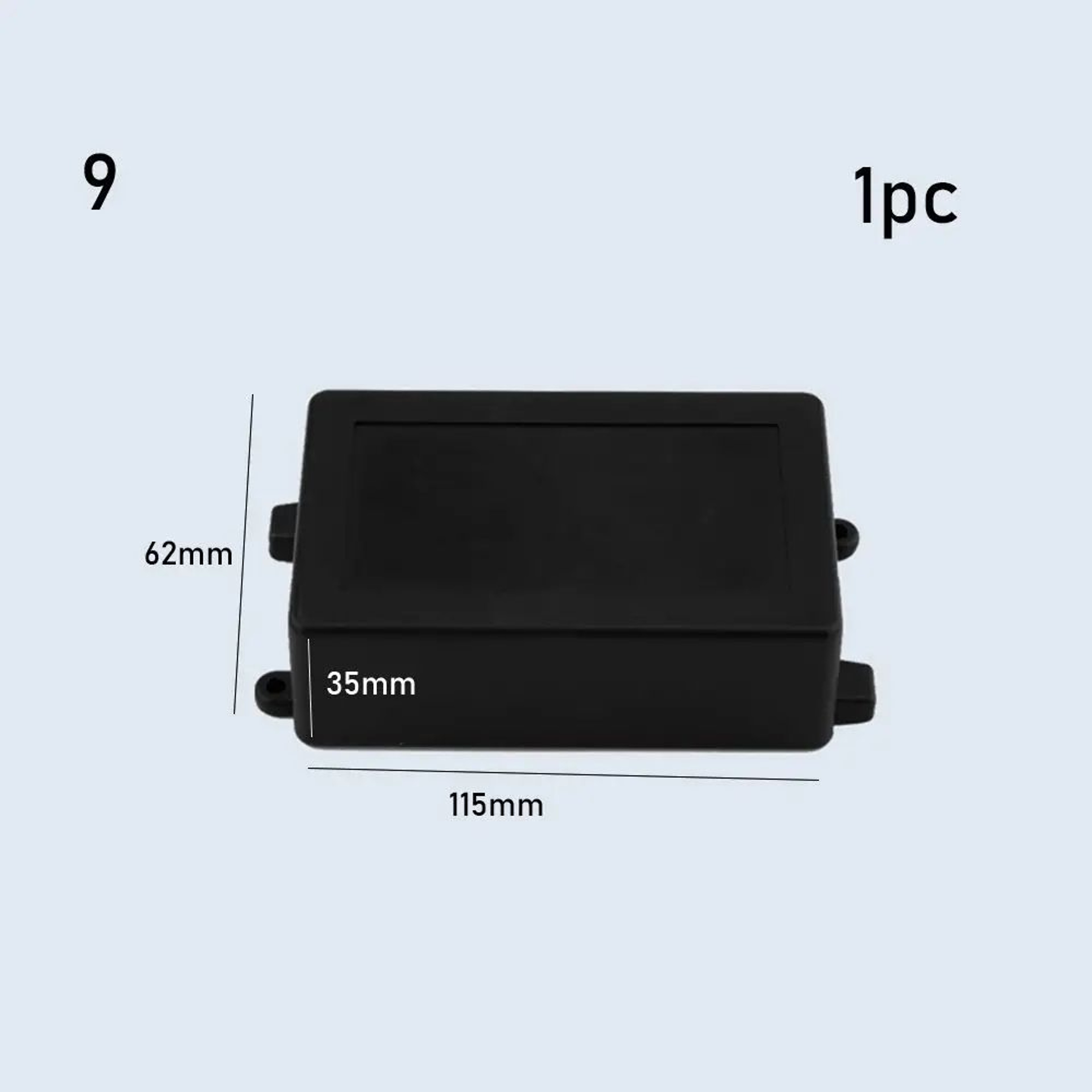 Waterproof ABS Electronic Enclosure Box  Black Instrument Project Case Housing For DIY Circuits Ele 12
