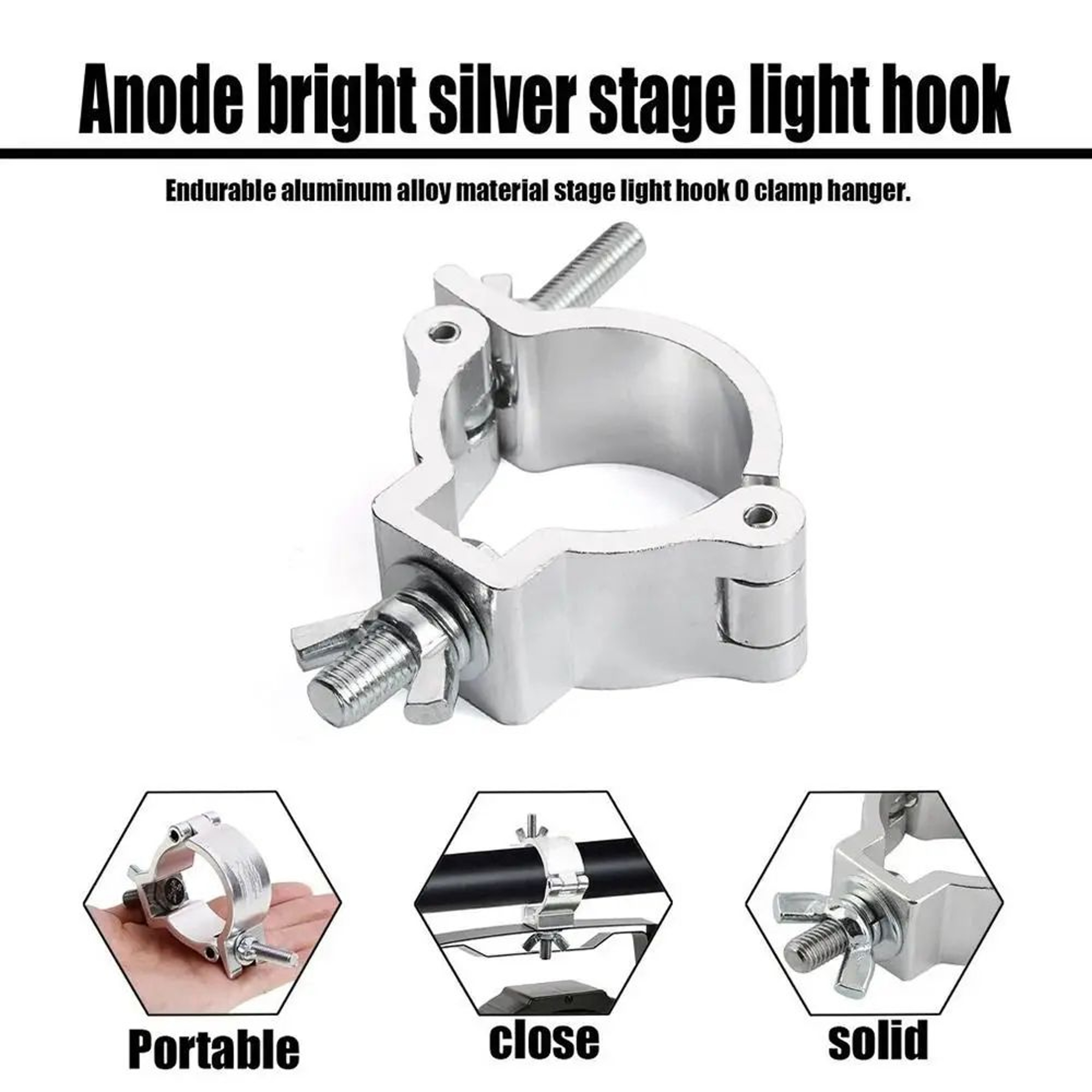 Aluminum Stage Light Truss Clamp Quick Release  DJ Lighting Hook Bracket 1821mm  3852mm Secure Lamp 4