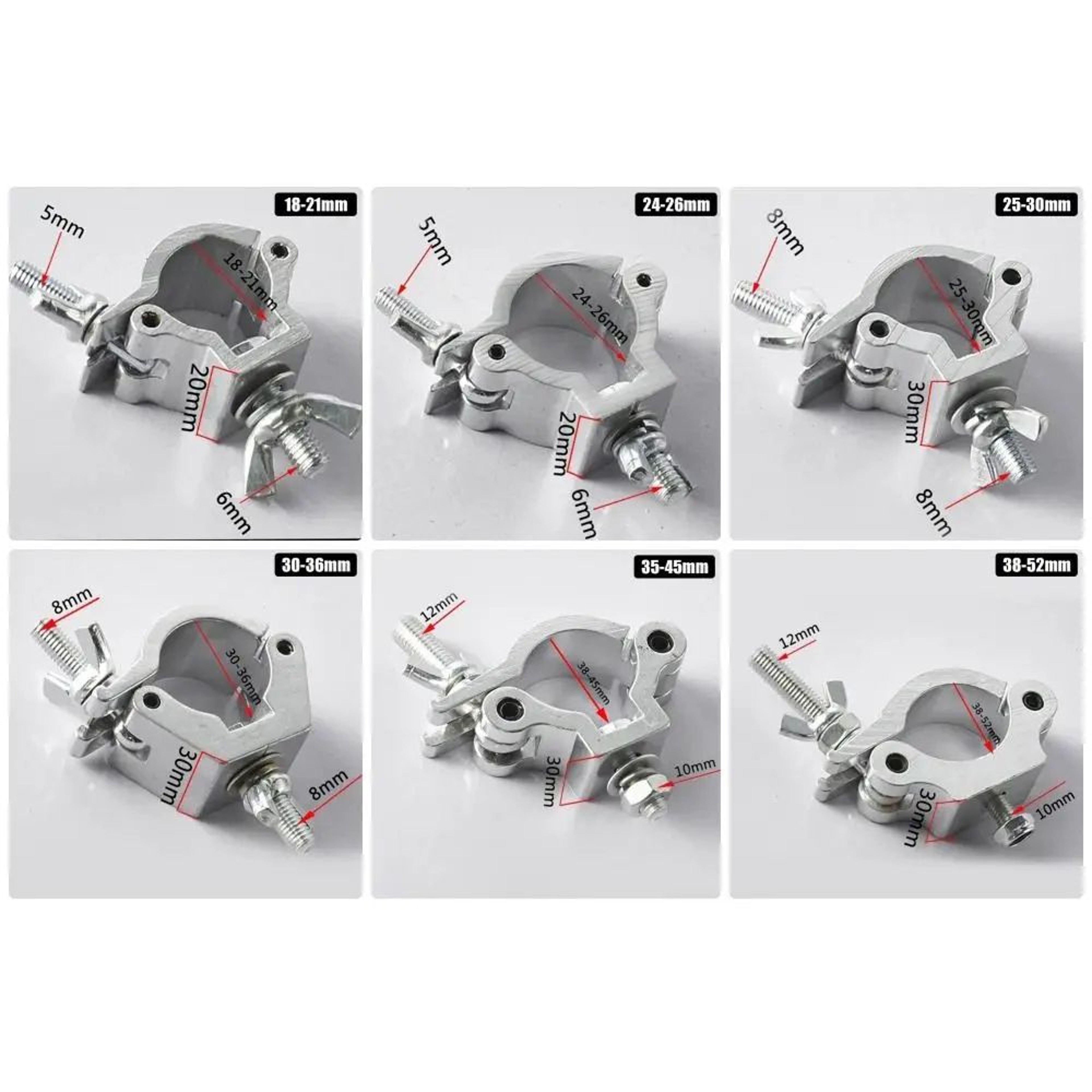 Aluminum Stage Light Truss Clamp Quick Release  DJ Lighting Hook Bracket 1821mm  3852mm Secure Lamp 9