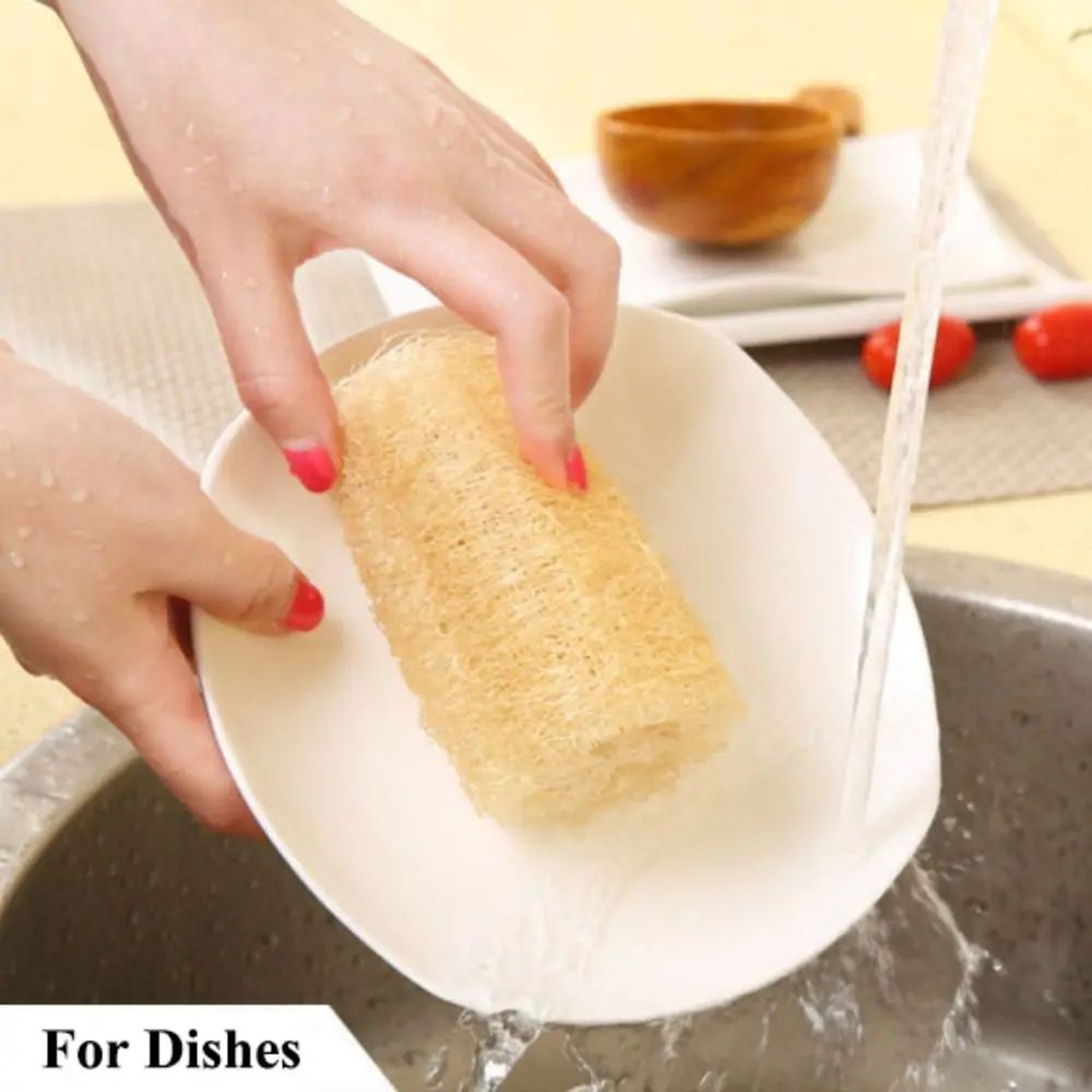Natural Loofah Luffa Sponge Long PlantBased Dishwashing  Bath Scrubber  NonStick Safe Super Absorbe 3