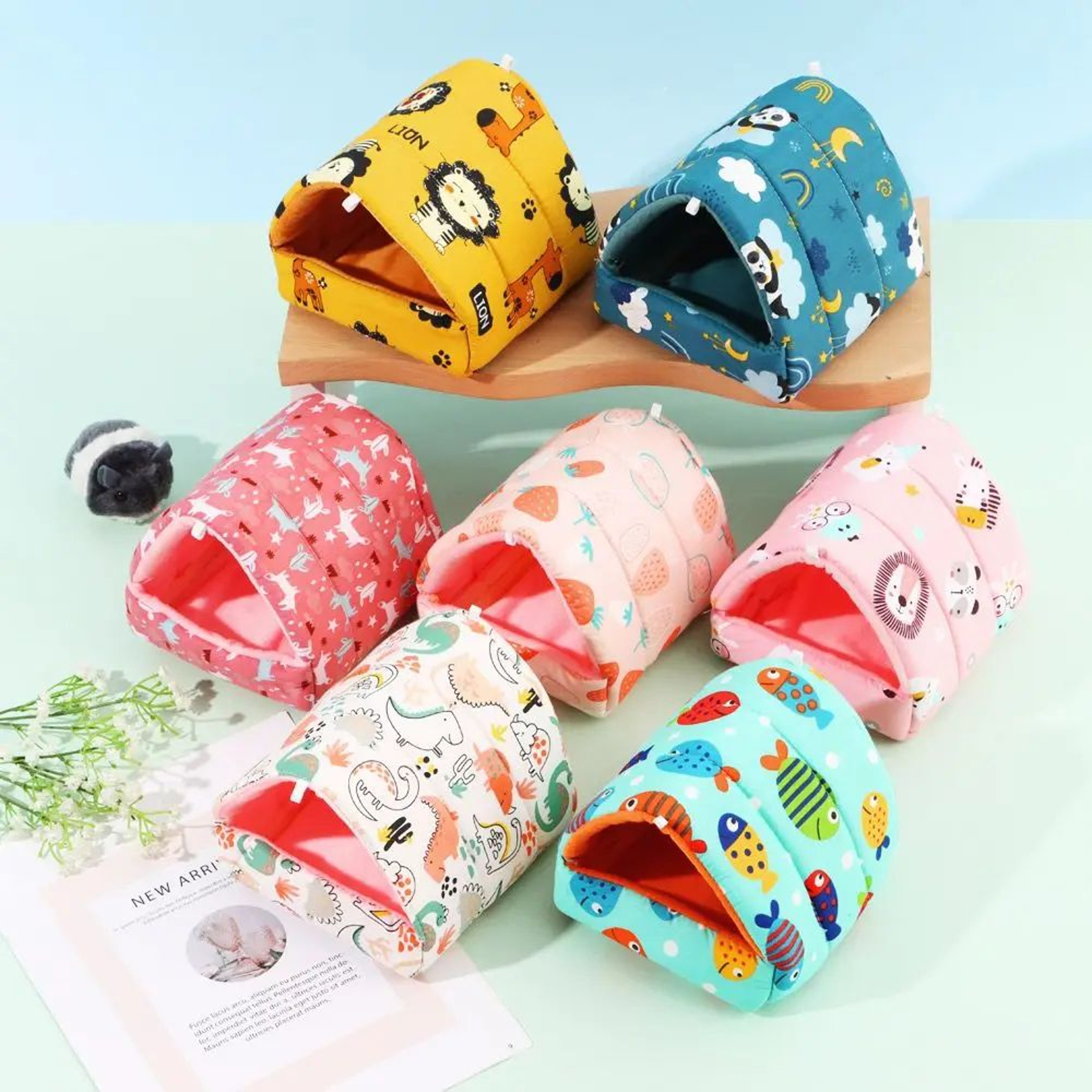 Warm Plush Small Animal Sleeping Bed  Cozy Winter Guinea Pig Nest  Hamster House  Rabbit Squirrel S 5