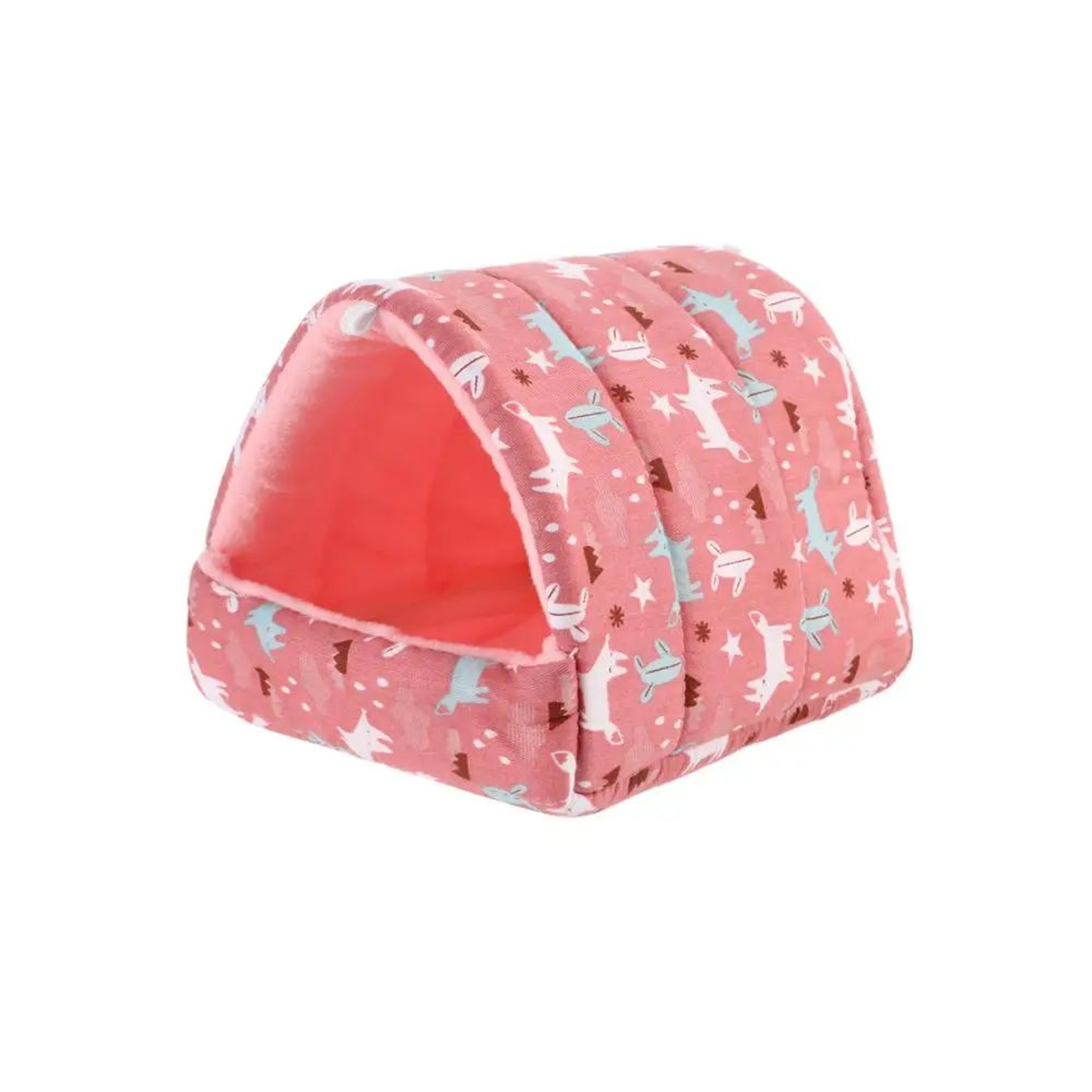 Warm Plush Small Animal Sleeping Bed  Cozy Winter Guinea Pig Nest  Hamster House  Rabbit Squirrel S 10