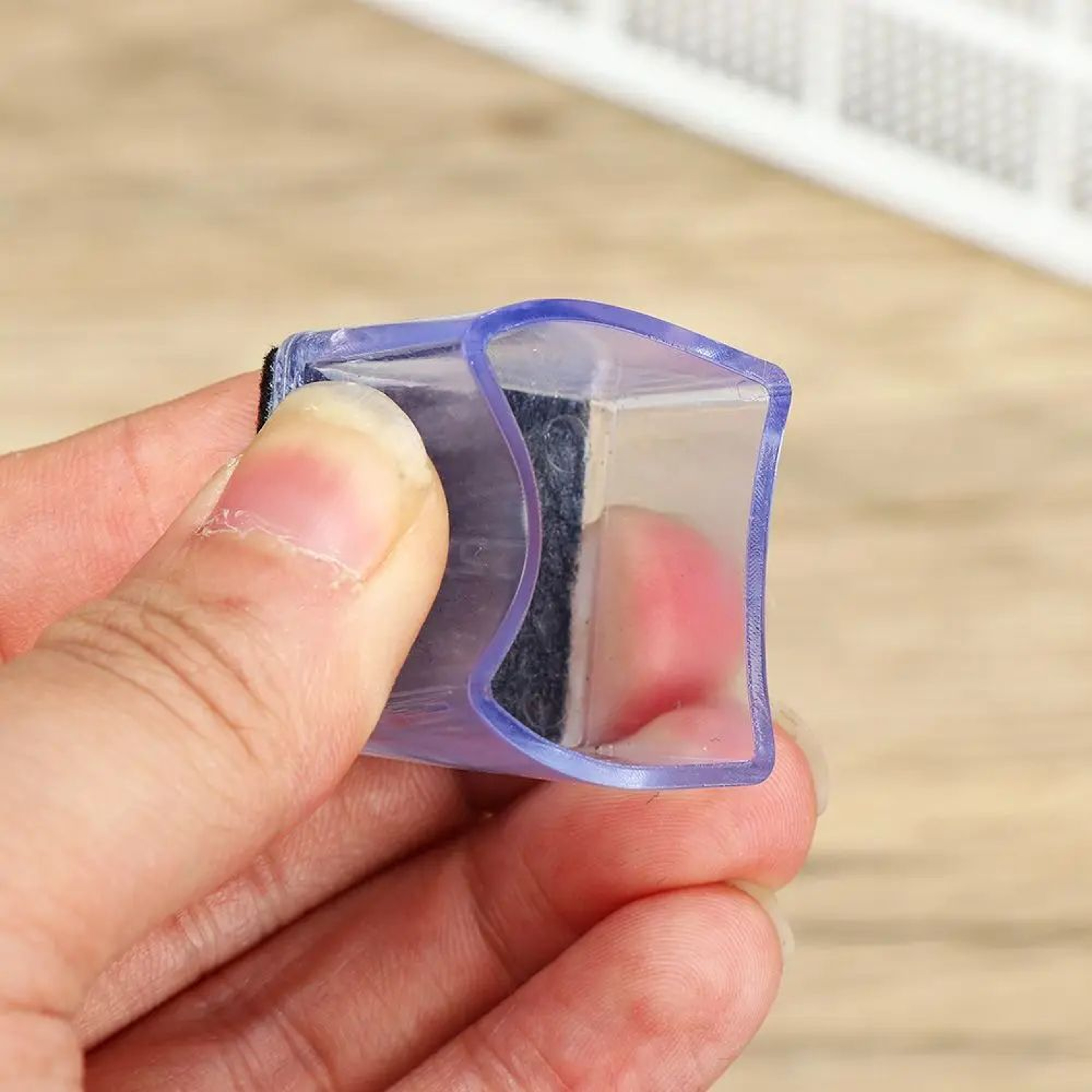 4 Pcs Transparent PVC Chair Leg Caps  NonSlip Table Foot Covers  Floor Protector Pads For Round Fur