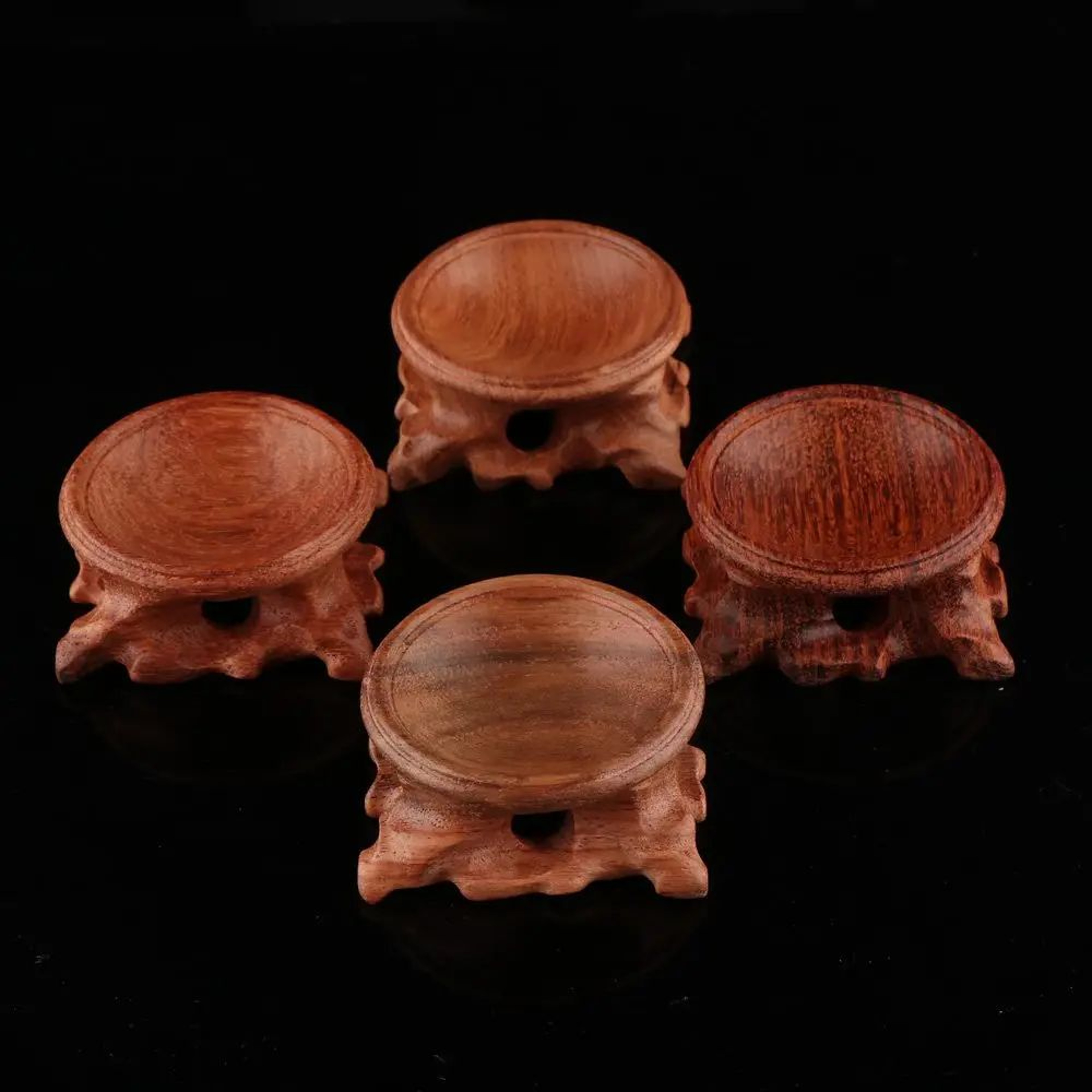 Retro Wooden Crystal Ball Stand  Display Holder Base For Crystal Sphere Home Decor Ornament Photogr 0