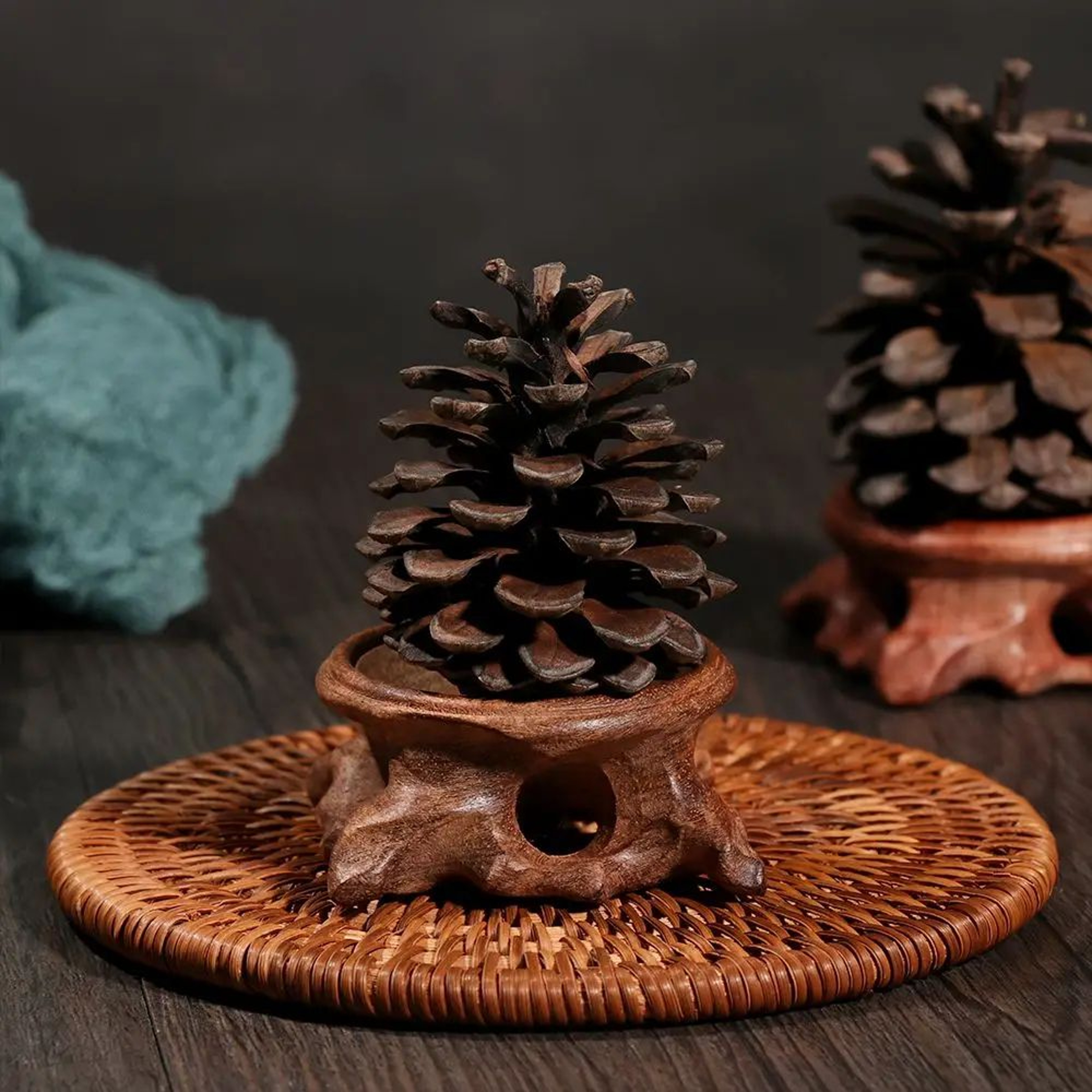 Retro Wooden Crystal Ball Stand  Display Holder Base For Crystal Sphere Home Decor Ornament Photogr 2