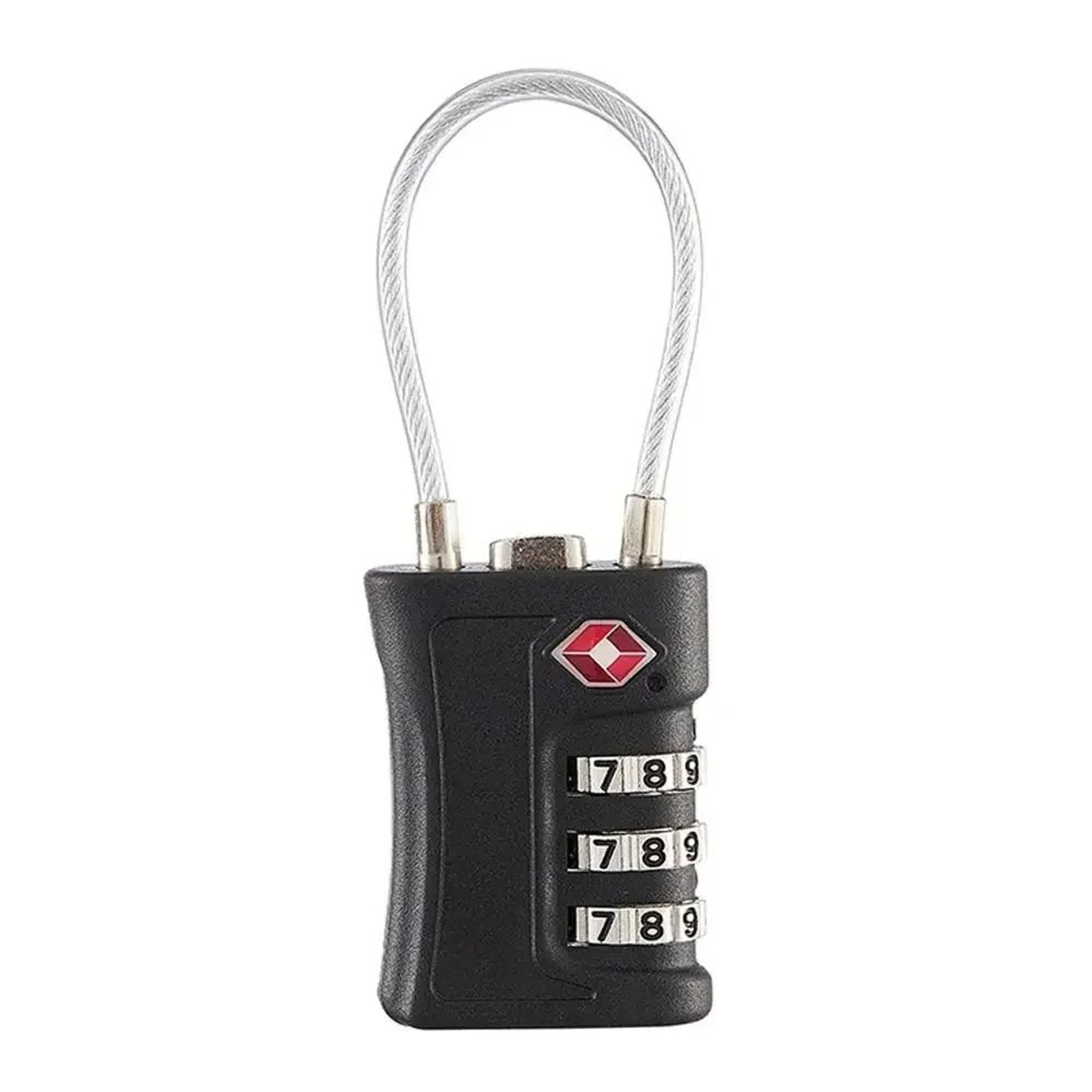 Portable TSA 3Digit Combination Wire Rope Lock  AntiTheft Padlock For Luggage Suitcase Backpack  Tr 6