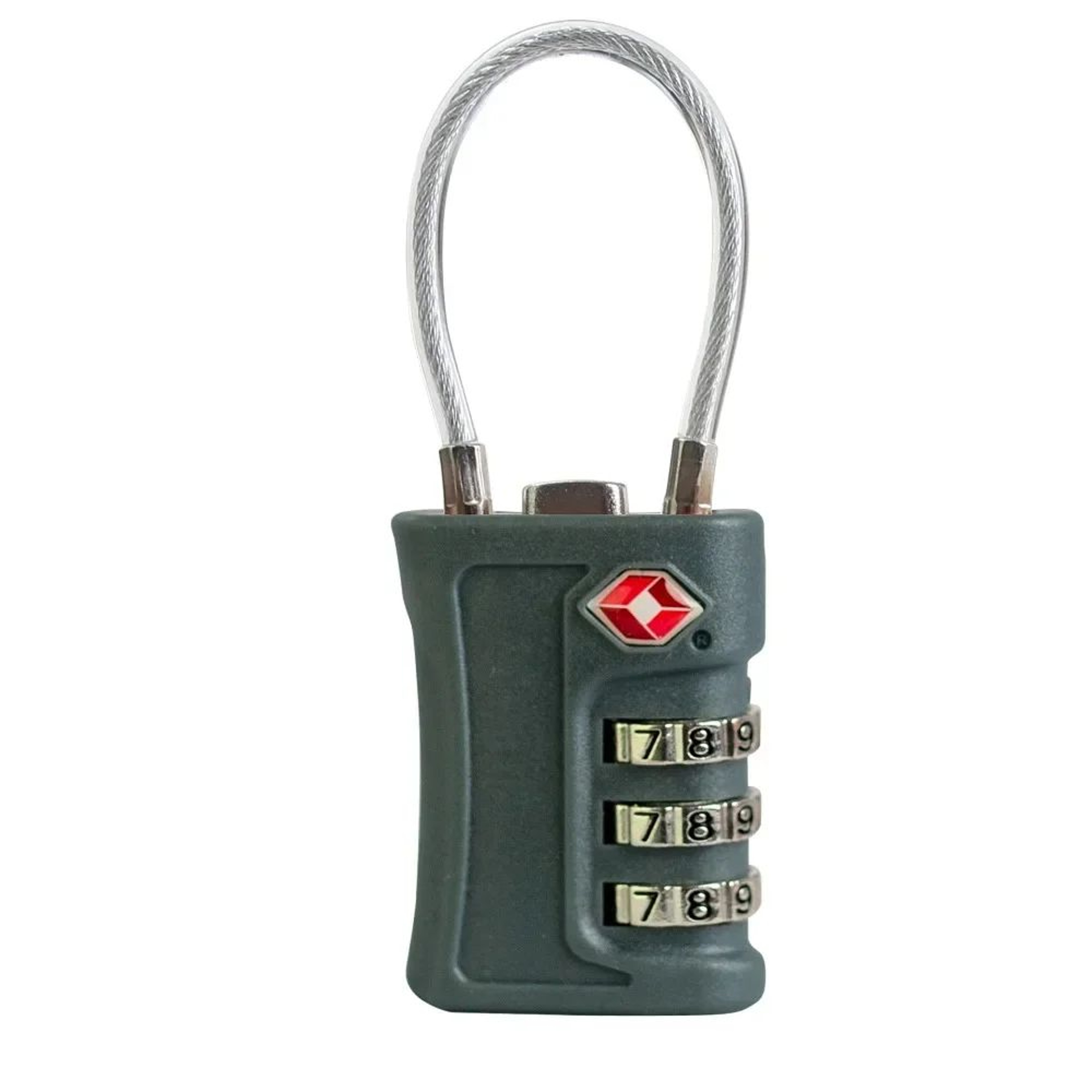 Portable TSA 3Digit Combination Wire Rope Lock  AntiTheft Padlock For Luggage Suitcase Backpack  Tr 8