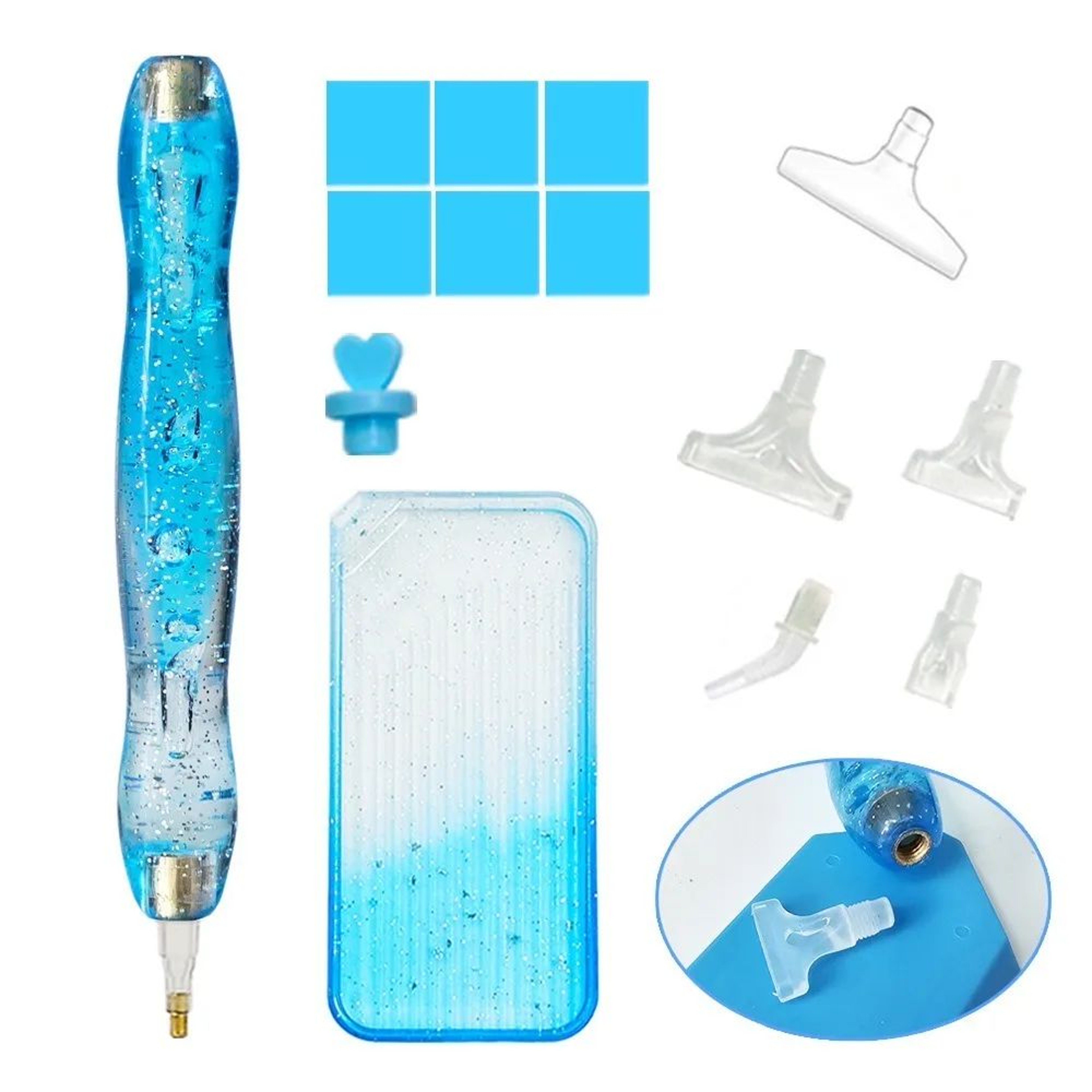 Multifunction Diamond Painting Pen Tips Set With Stopper  DIY 5D Drill PickUp Replacement Heads For 7
