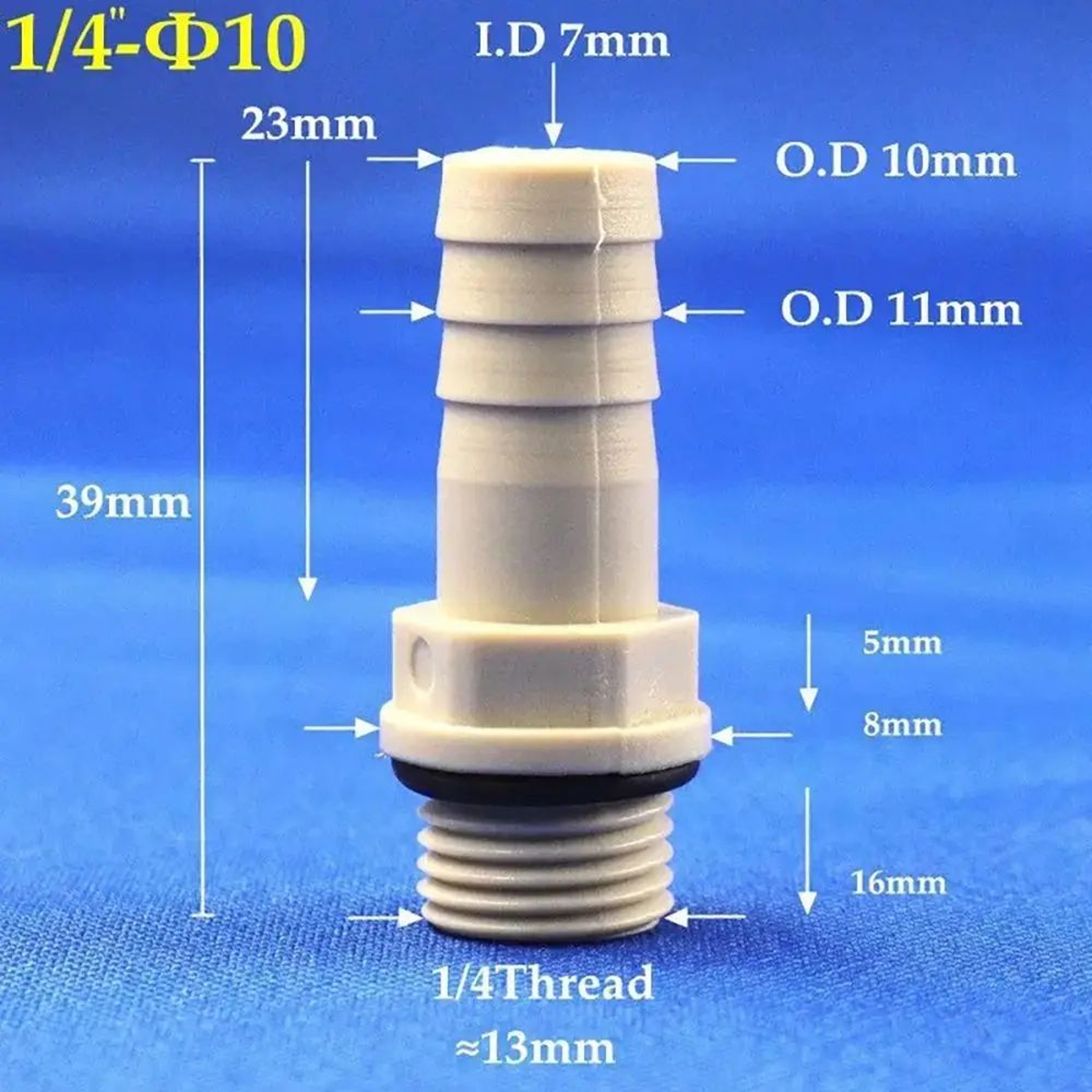 Barbed Hose Fitting Adapter 681012mm  18  14 Inches BSP Male Thread Plastic Connector For Pipe  Tub 11