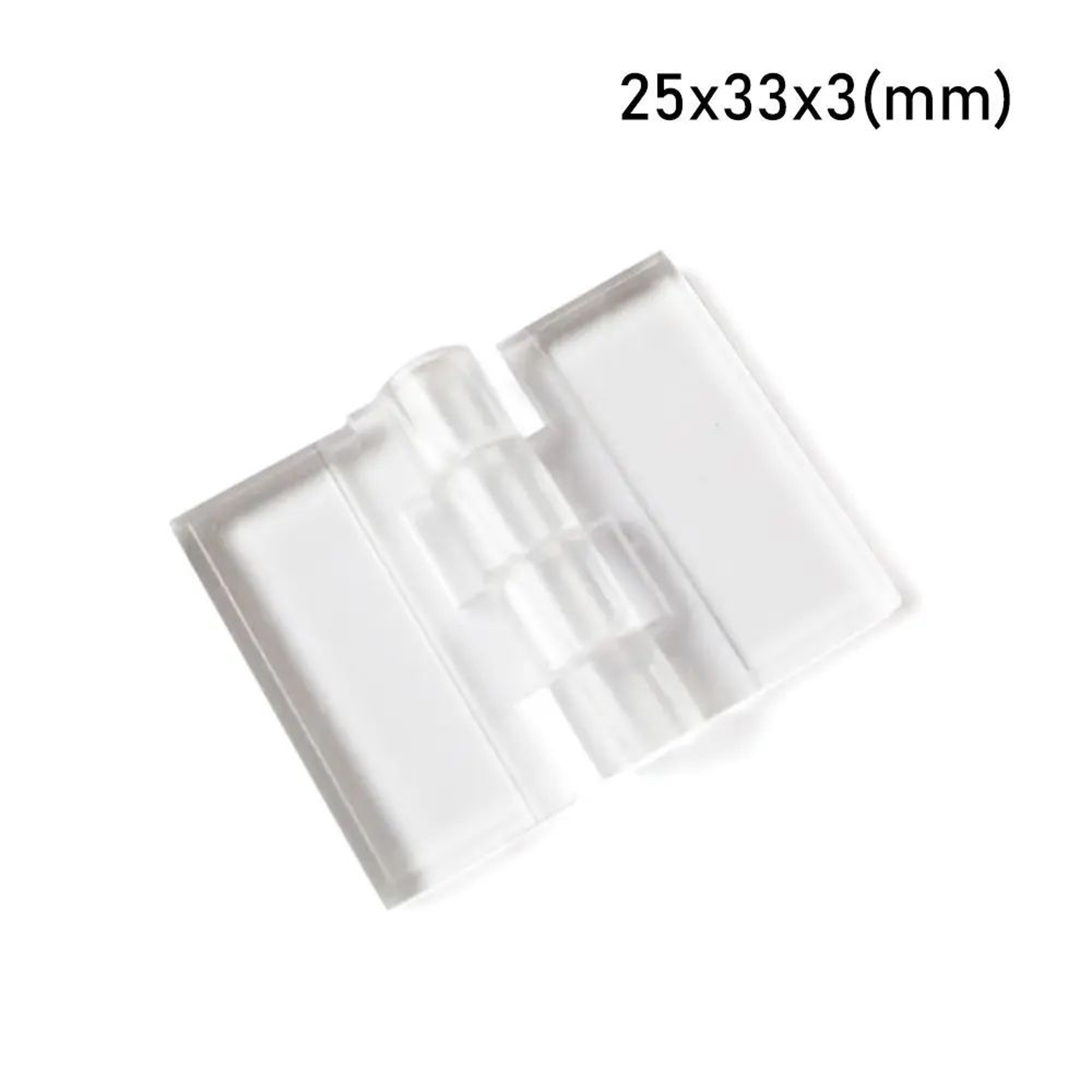 2 Pcs Clear Folding Door Hinges  Transparent AcrylicABS Cabinet Hinges For Furniture Doors Foldable 6