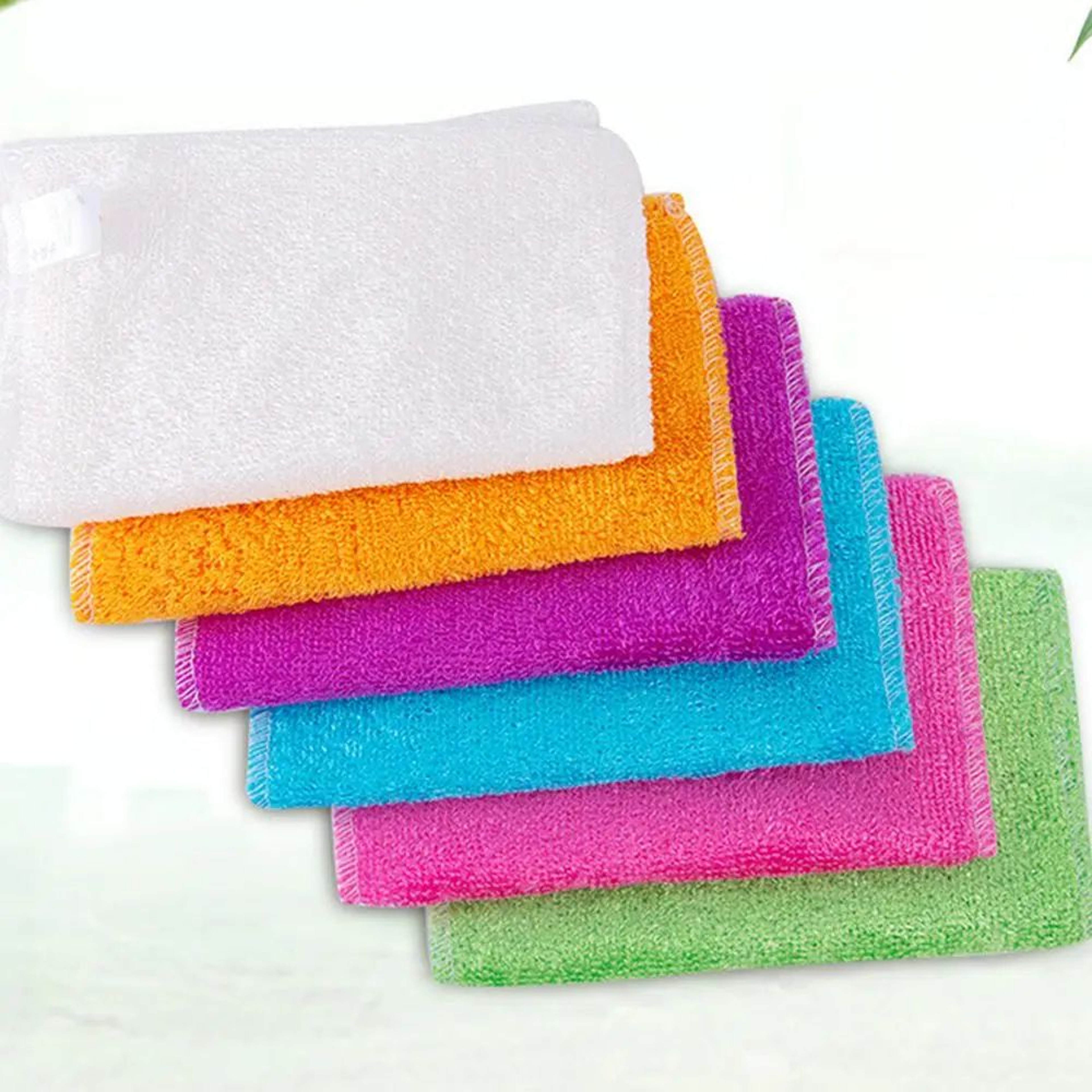 Bamboo Fiber Kitchen Cleaning Cloths  Super Absorbent AntiGrease Dish Wipes Washing Towels  Scourin 2