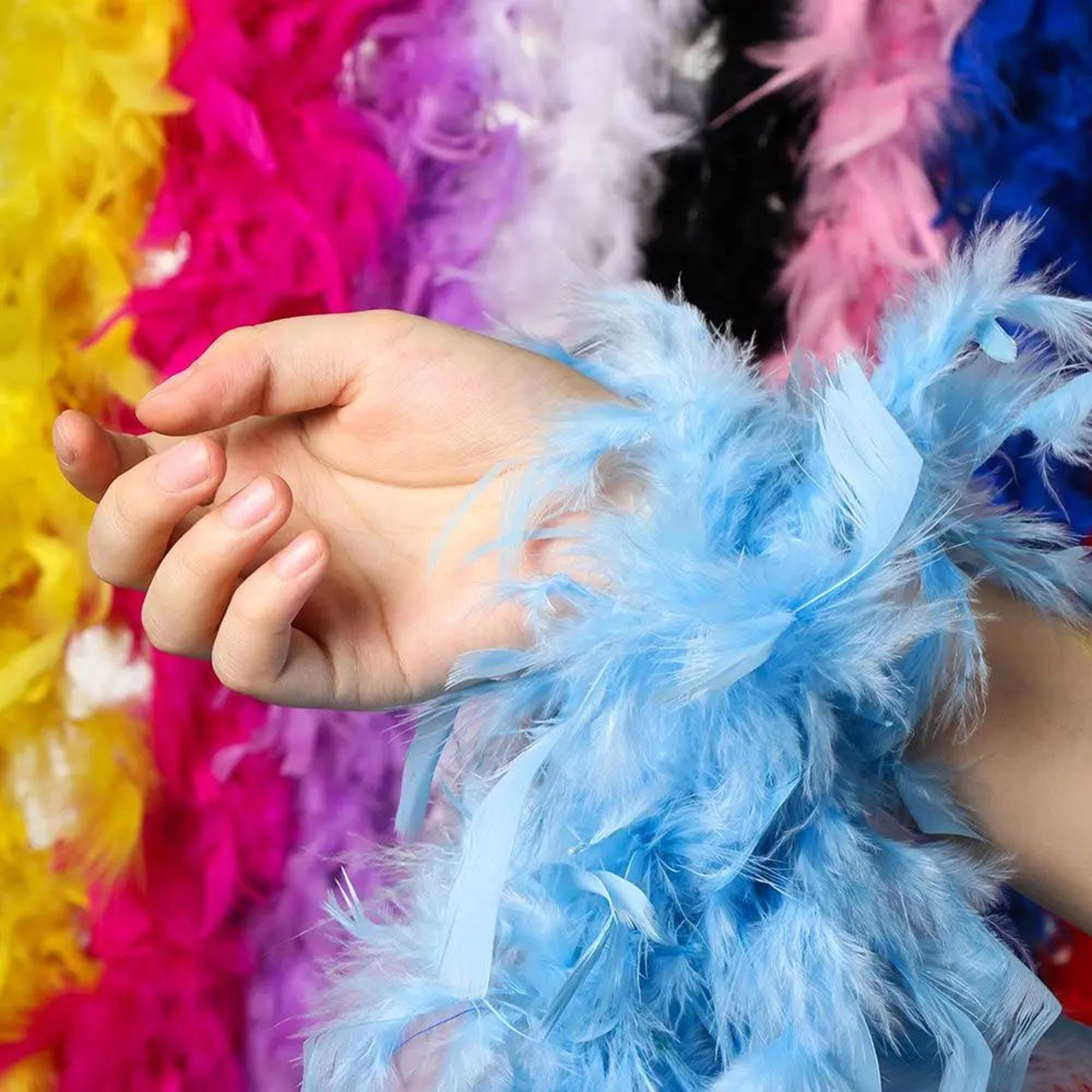 2M Fluffy Feather Boa Trim Strip For Sewing Crafts Costume  Fancy Dress Wedding Party Decor DIY App 1
