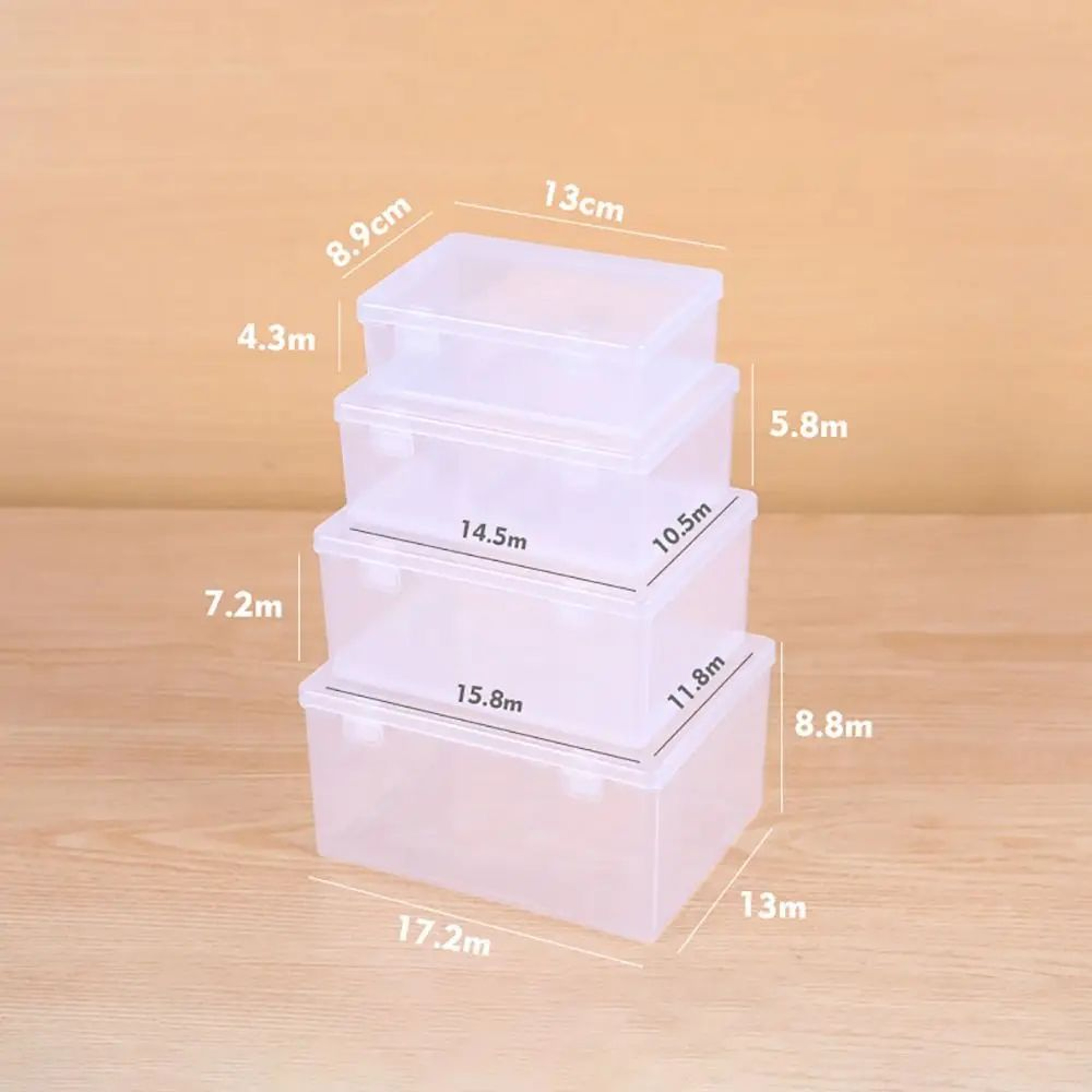 Thickened Transparent Portable Storage Box With Flip Lid Small Medium Large Rectangle Plastic Case  3