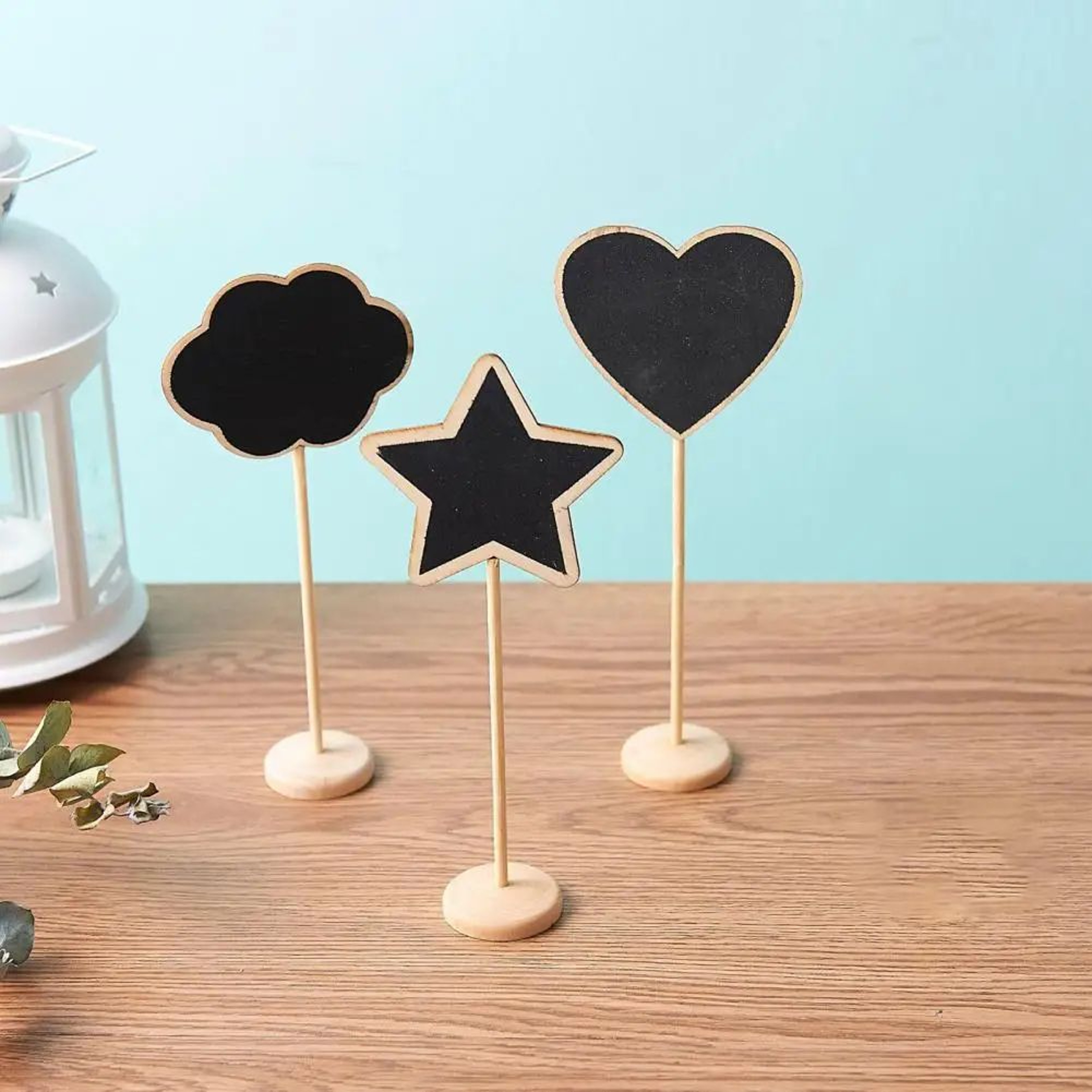 10 Pcs Mini Chalkboard Signs With Wooden Easels For Messages Table Numbers Events Cafes  Home Decor 0