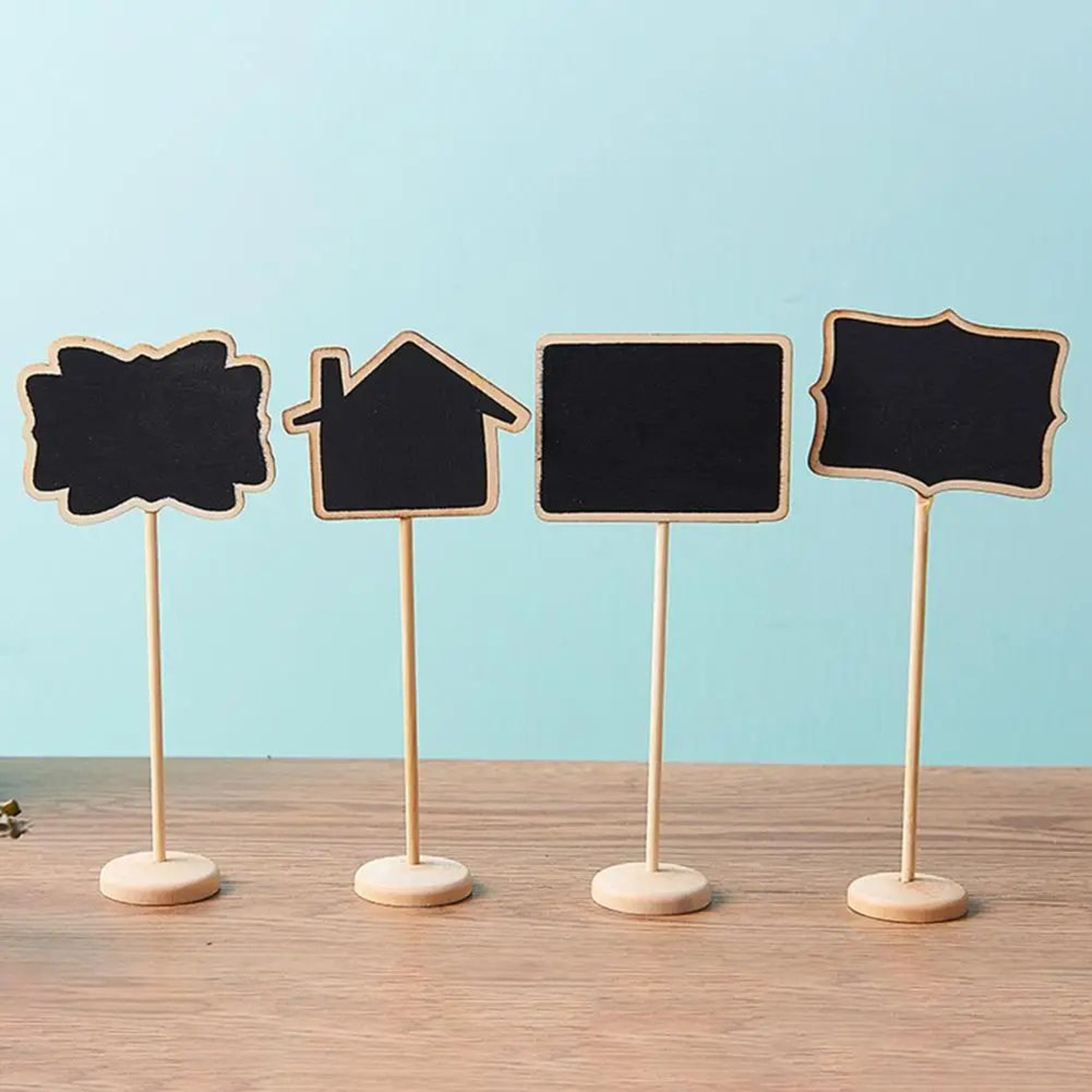 10 Pcs Mini Chalkboard Signs With Wooden Easels For Messages Table Numbers Events Cafes  Home Decor 1